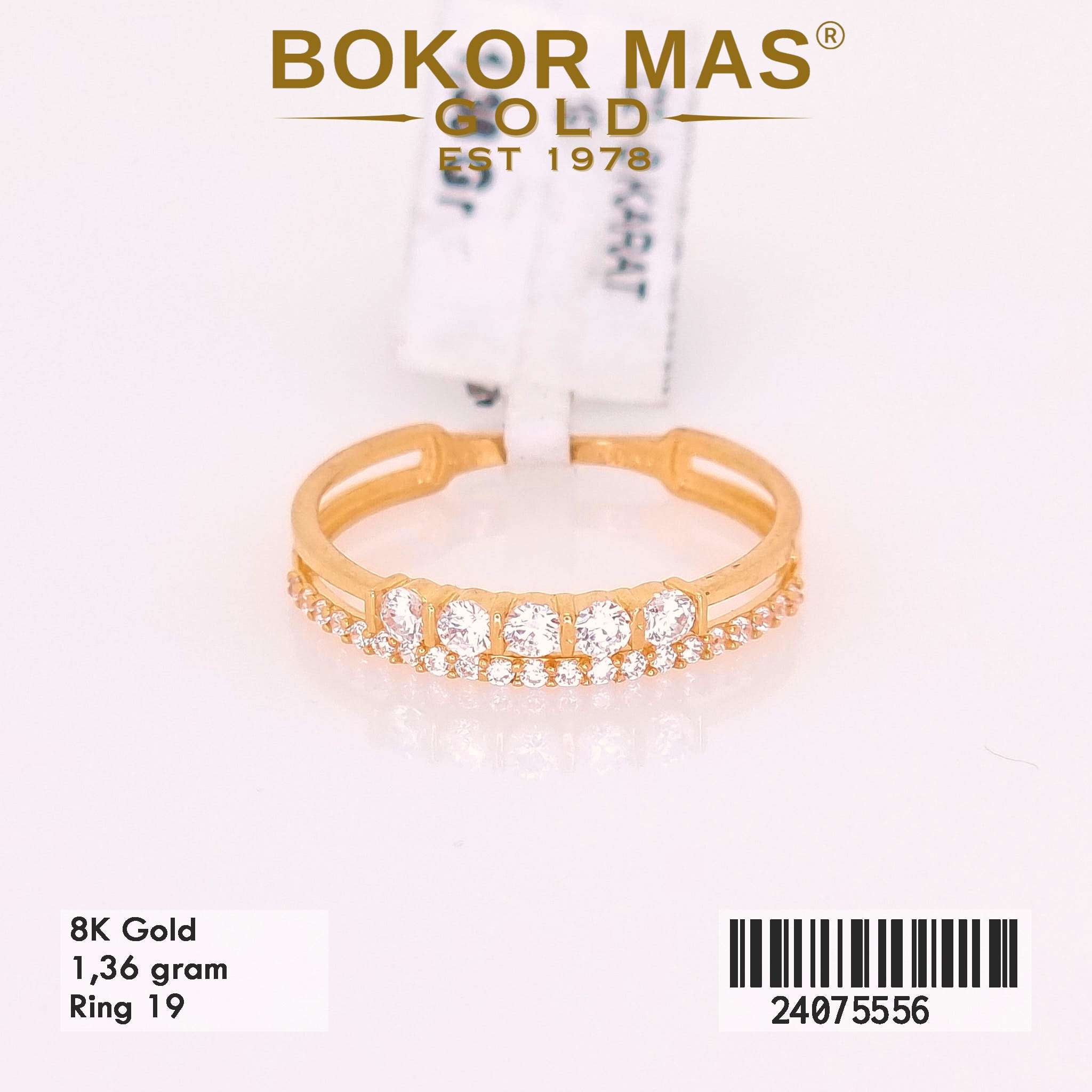 Cincin Dua Layer Variasi Listring Permata - 24075556 - 8K
