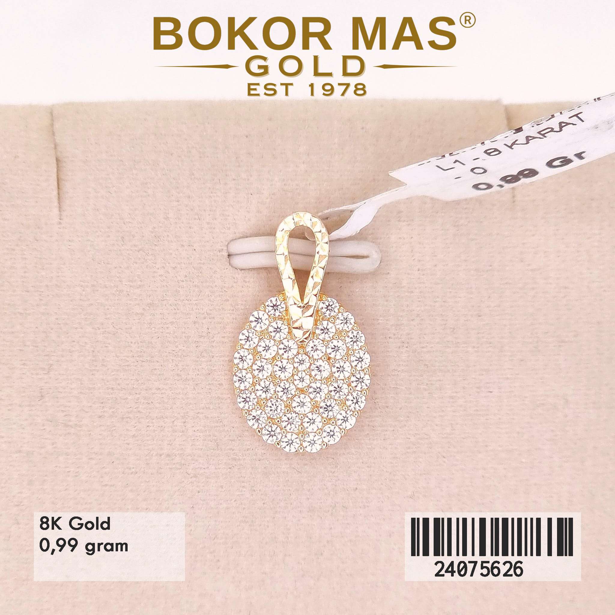 Liontin Variasi Permata Putih - 24075626 - 8K