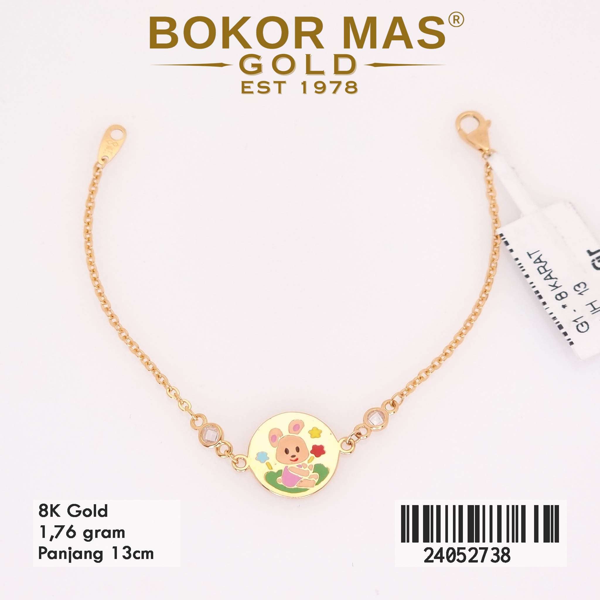 Gelang Rantai Anak Variasi Kelinci Tanpa Permata - 24052738 - 8K