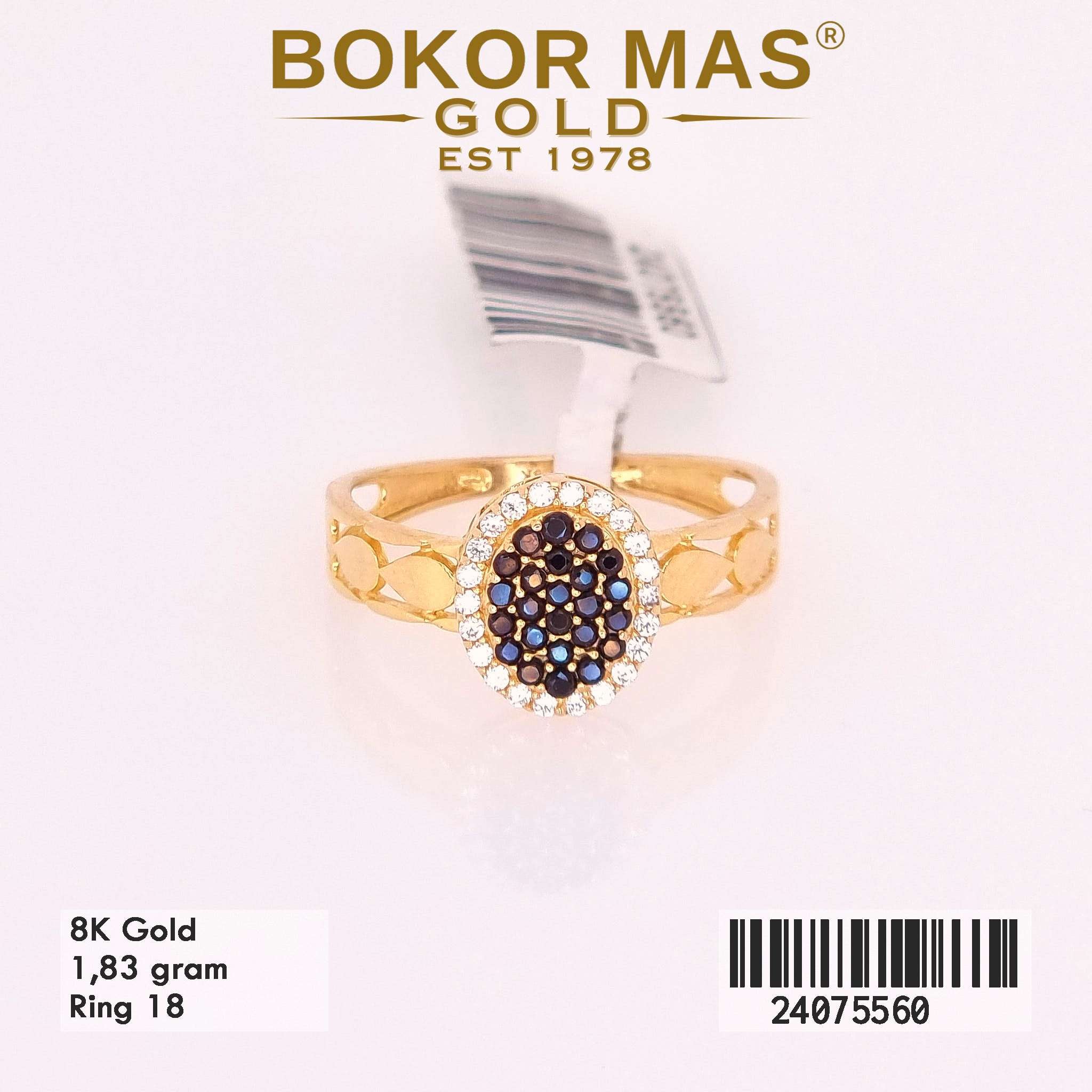 Cincin Variasi Permata Hitam - 24075560 - 8K
