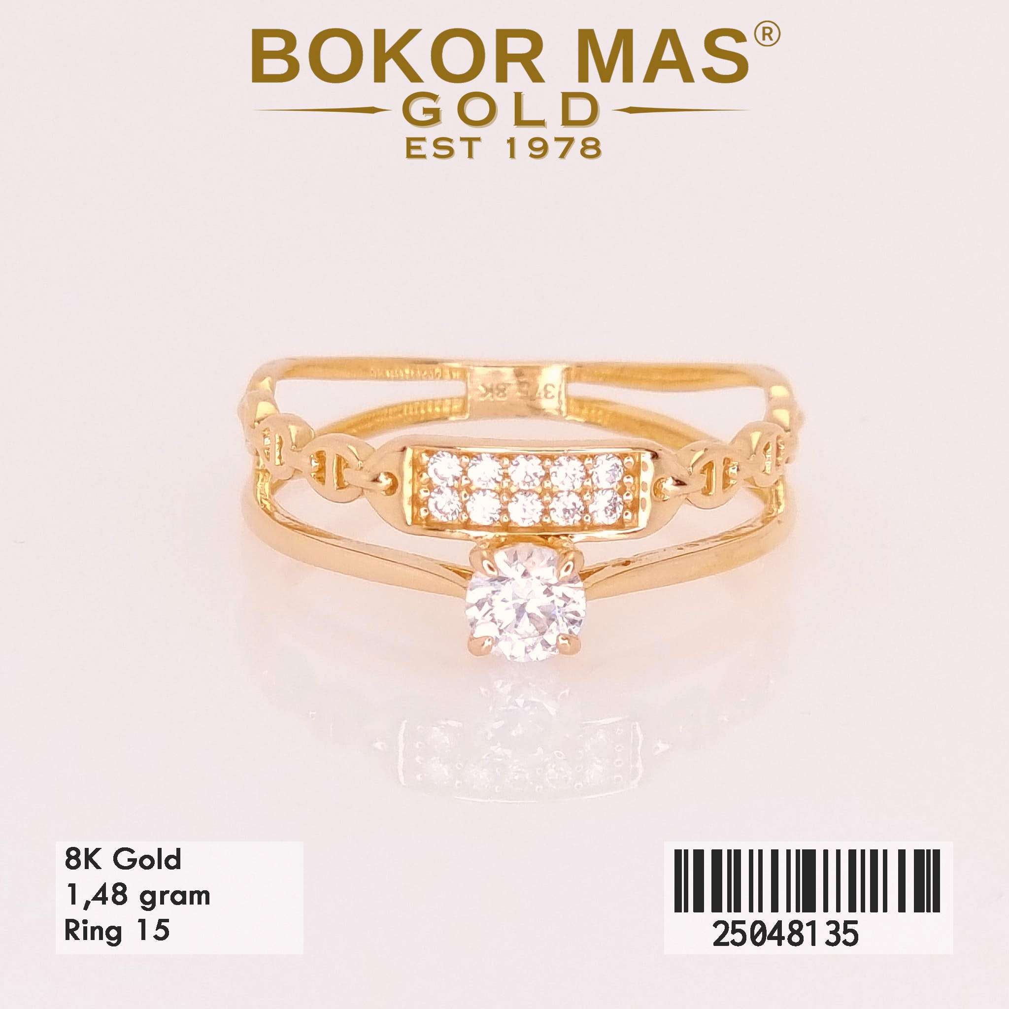 Cincin Dua Layer Variasi Permata - 25048135 - 8K
