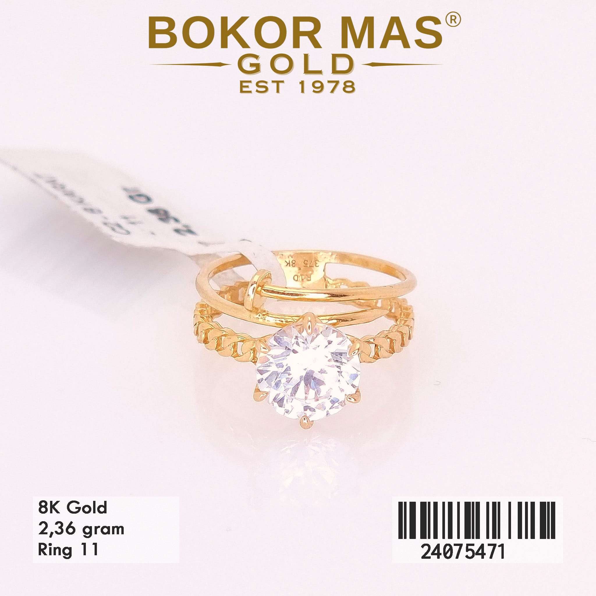 Cincin Variasi Layer Batu Permata - 24075471 - 8K