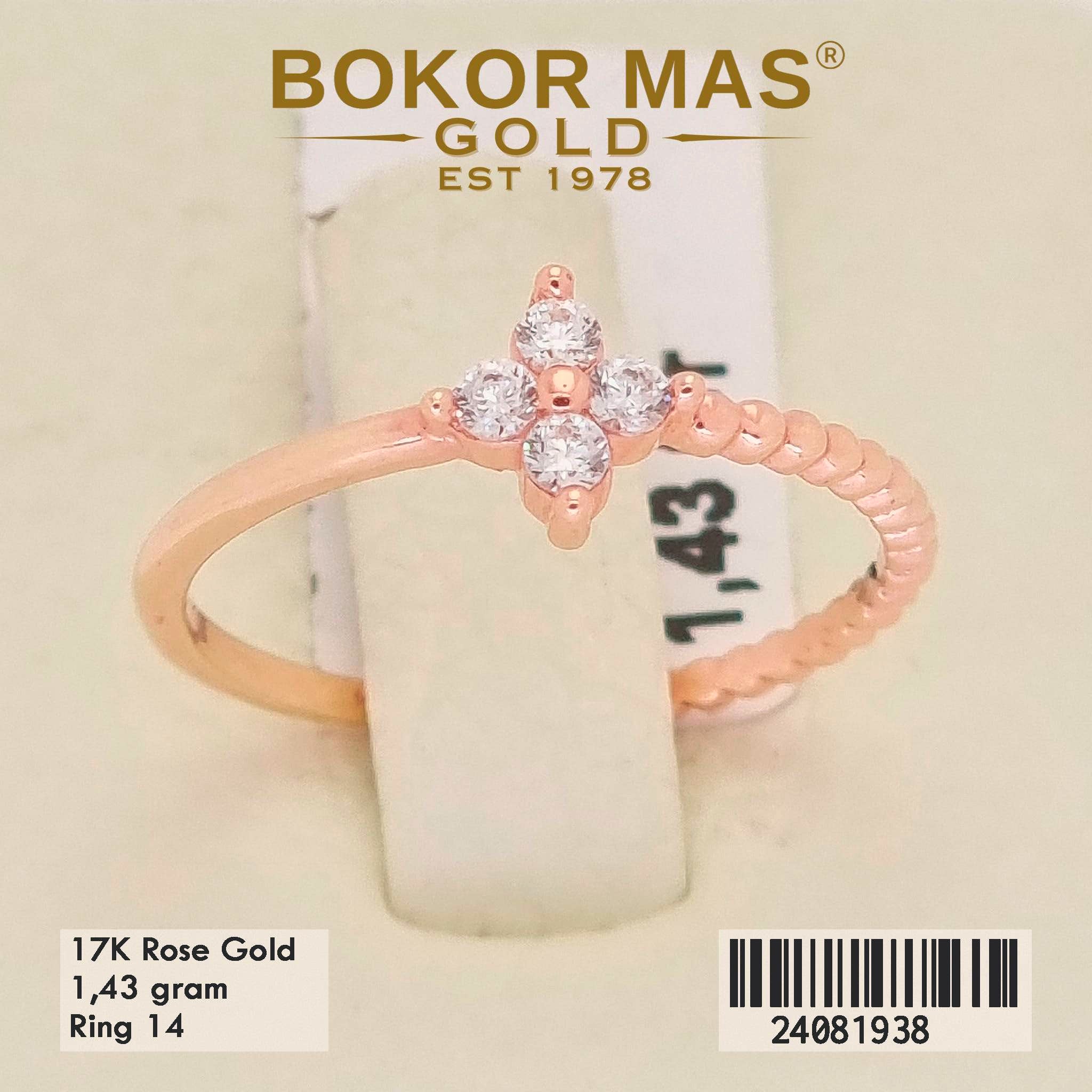Cincin Variasi Permata Putih - 24081938 - 17K