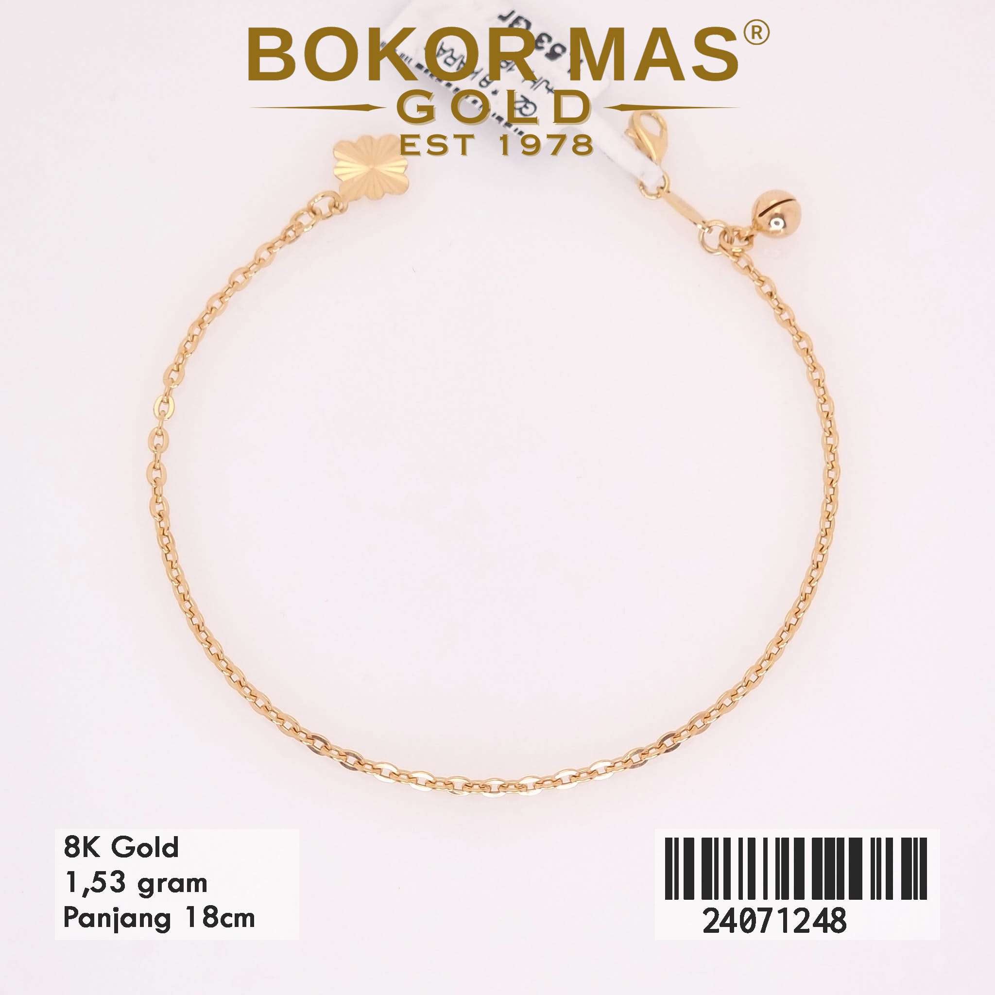 Gelang Rantai Polos Variasi Permata - 24071248 - 8K