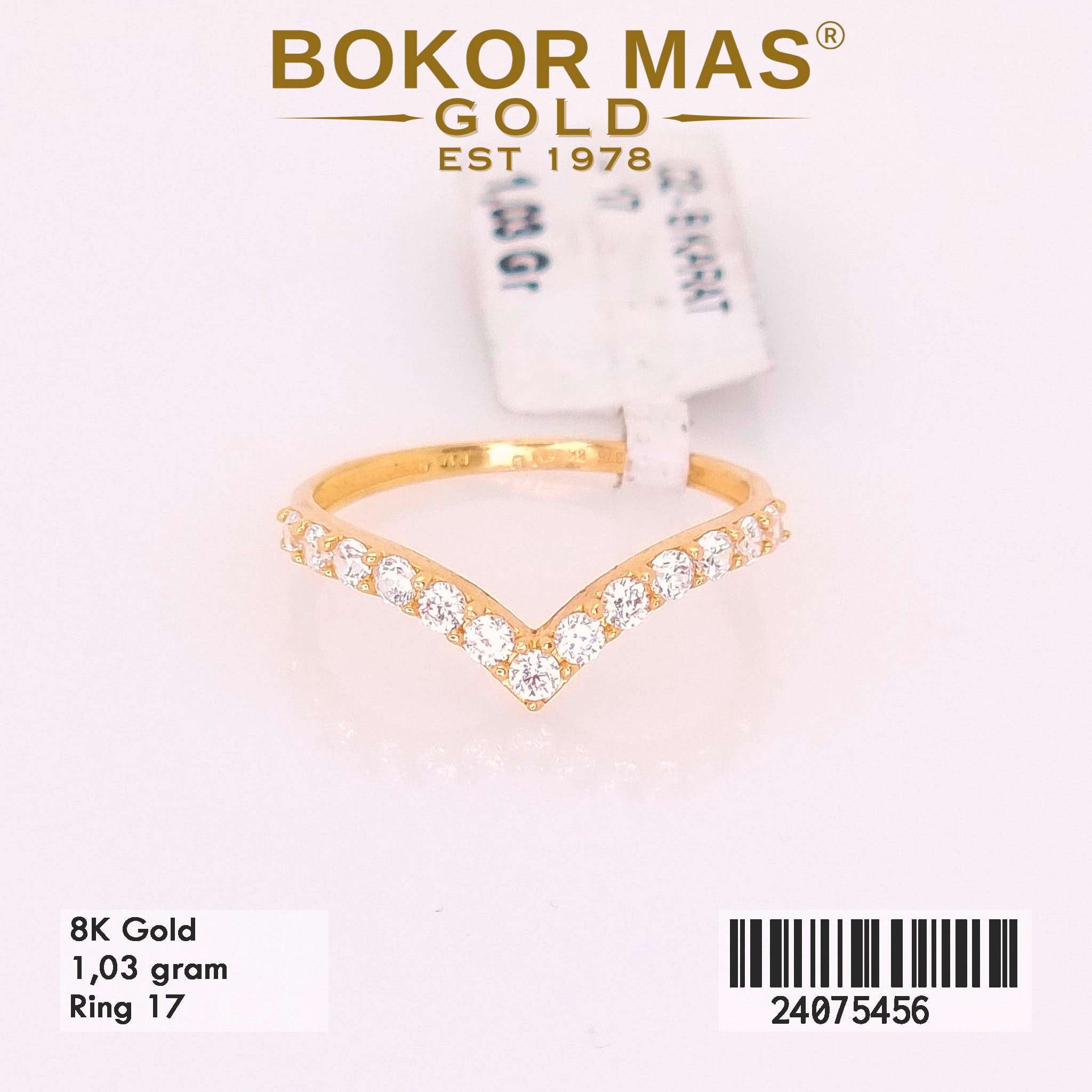 Cincin Variasi Aurel Batu Putih - 24075456 - 8K