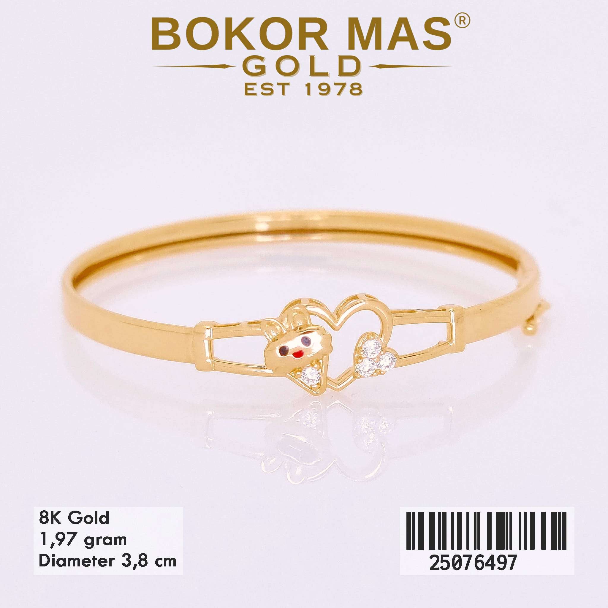 Gelang Kaku Anak Variasi Permata Hati - 25076497 - 8K
