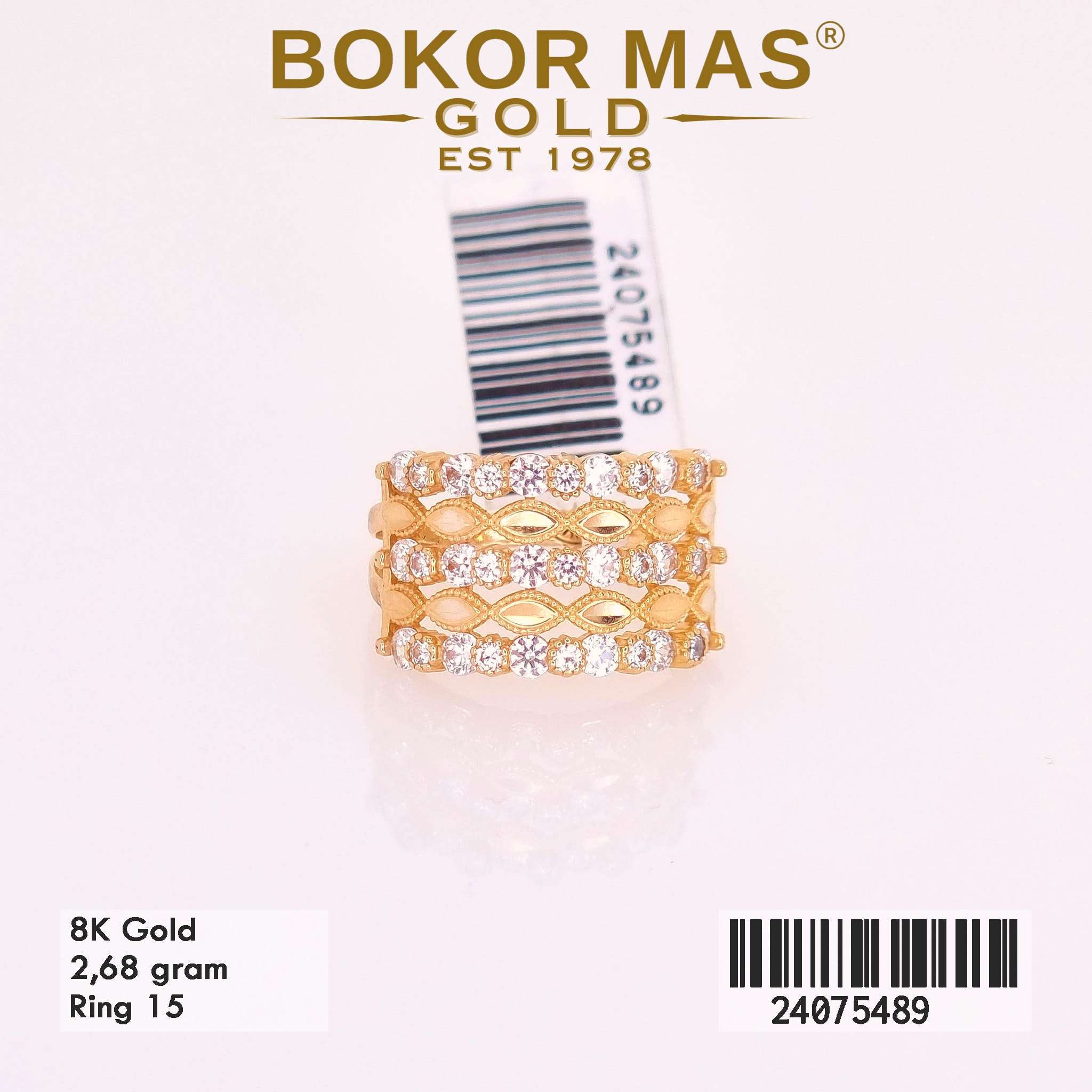 Cincin Variasi Permata Kecil - 24075489 - 8K