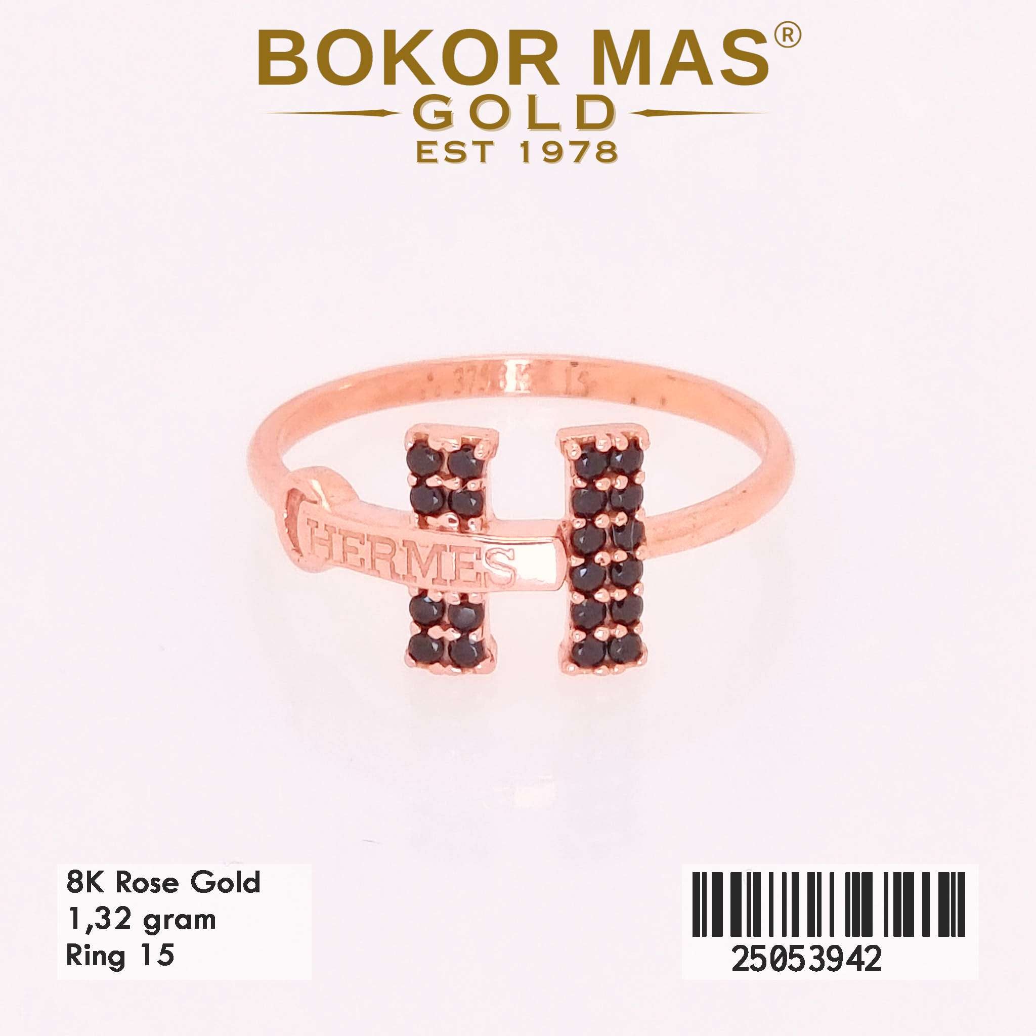 Cincin Emas Variasi Permata Hitam - 25053942 - 8K