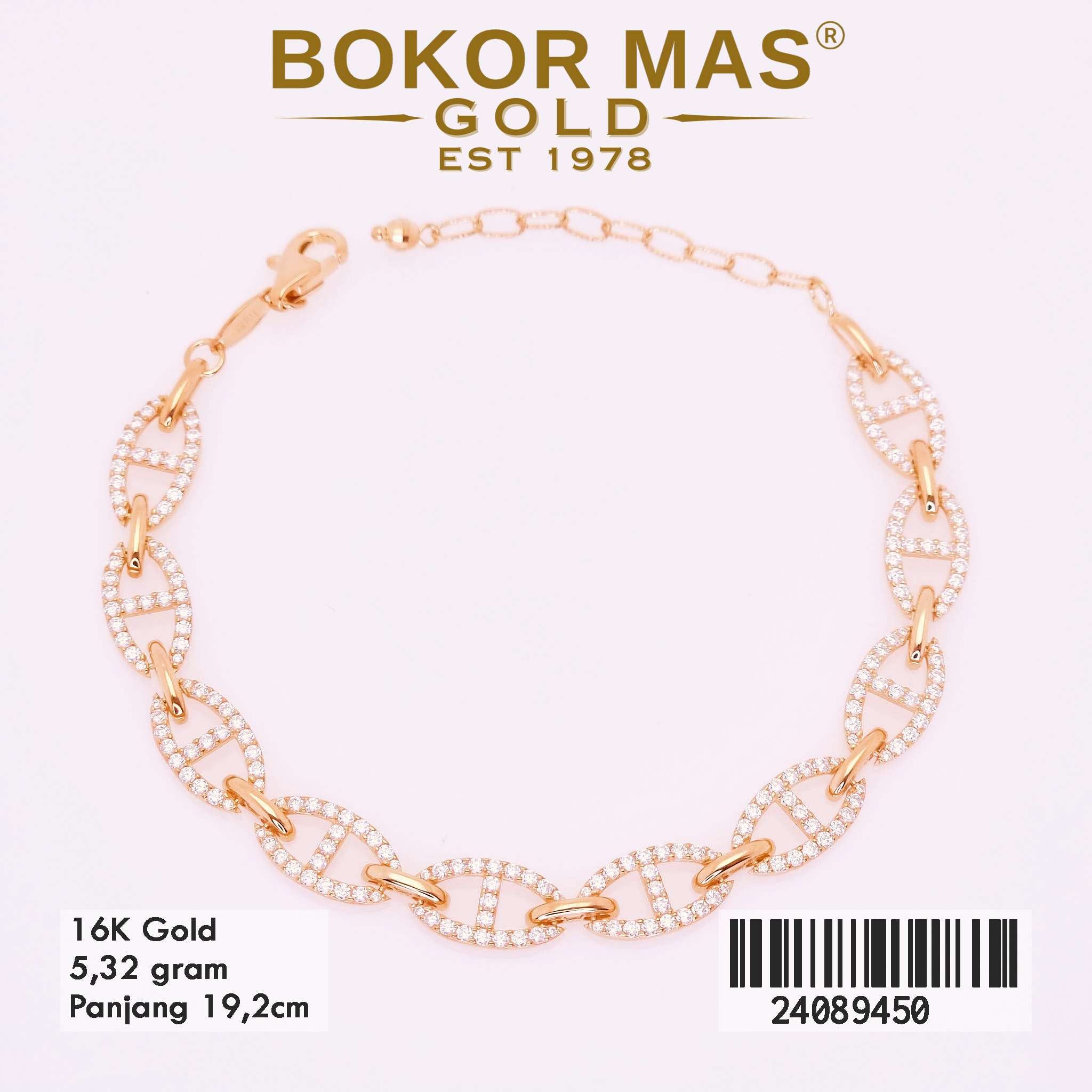 Gelang Rantai Variasi DC Permata - 24089450 - 16K