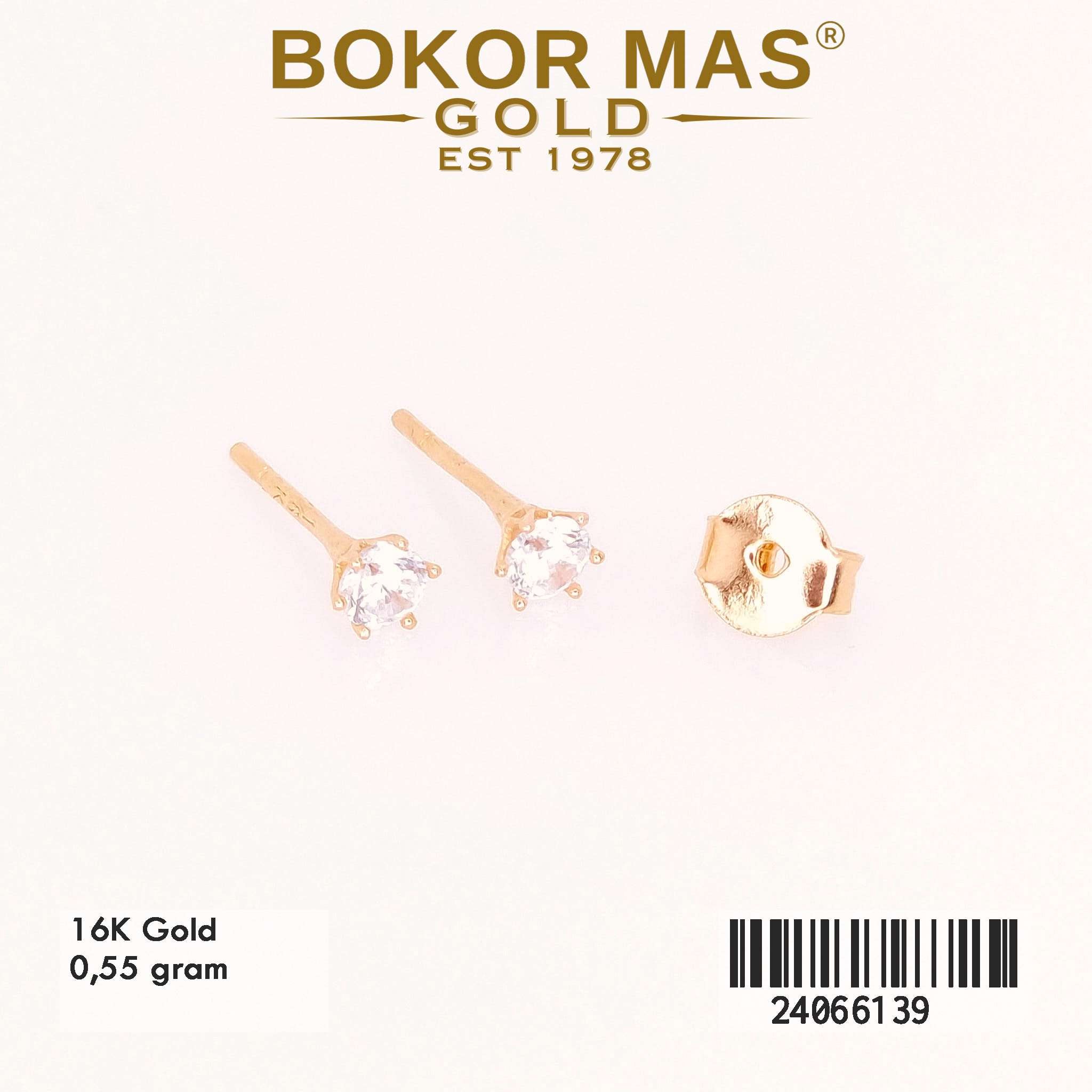 Giwang Tusuk Variasi Permata Soliter - 24066139 - 16K