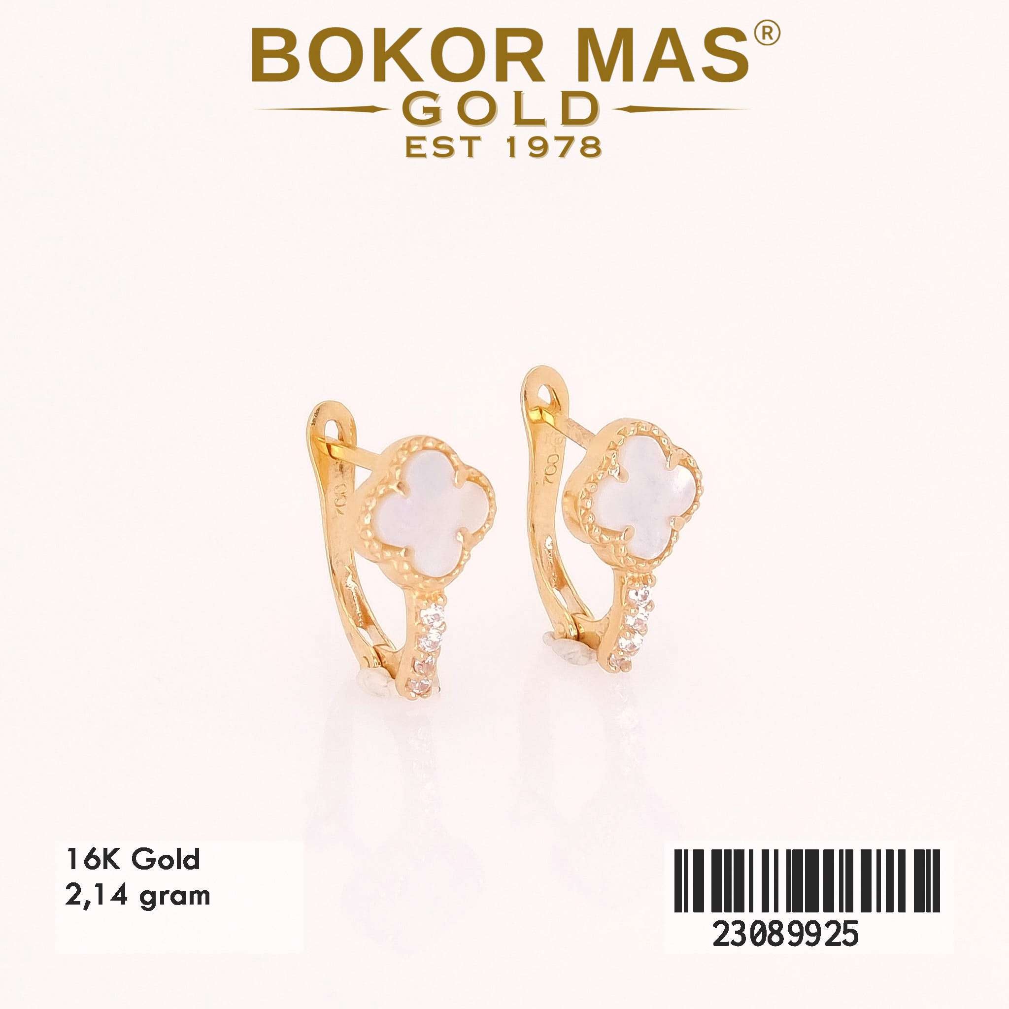 Anting Klip Variasi Clover Putih - 23089925 - 16K