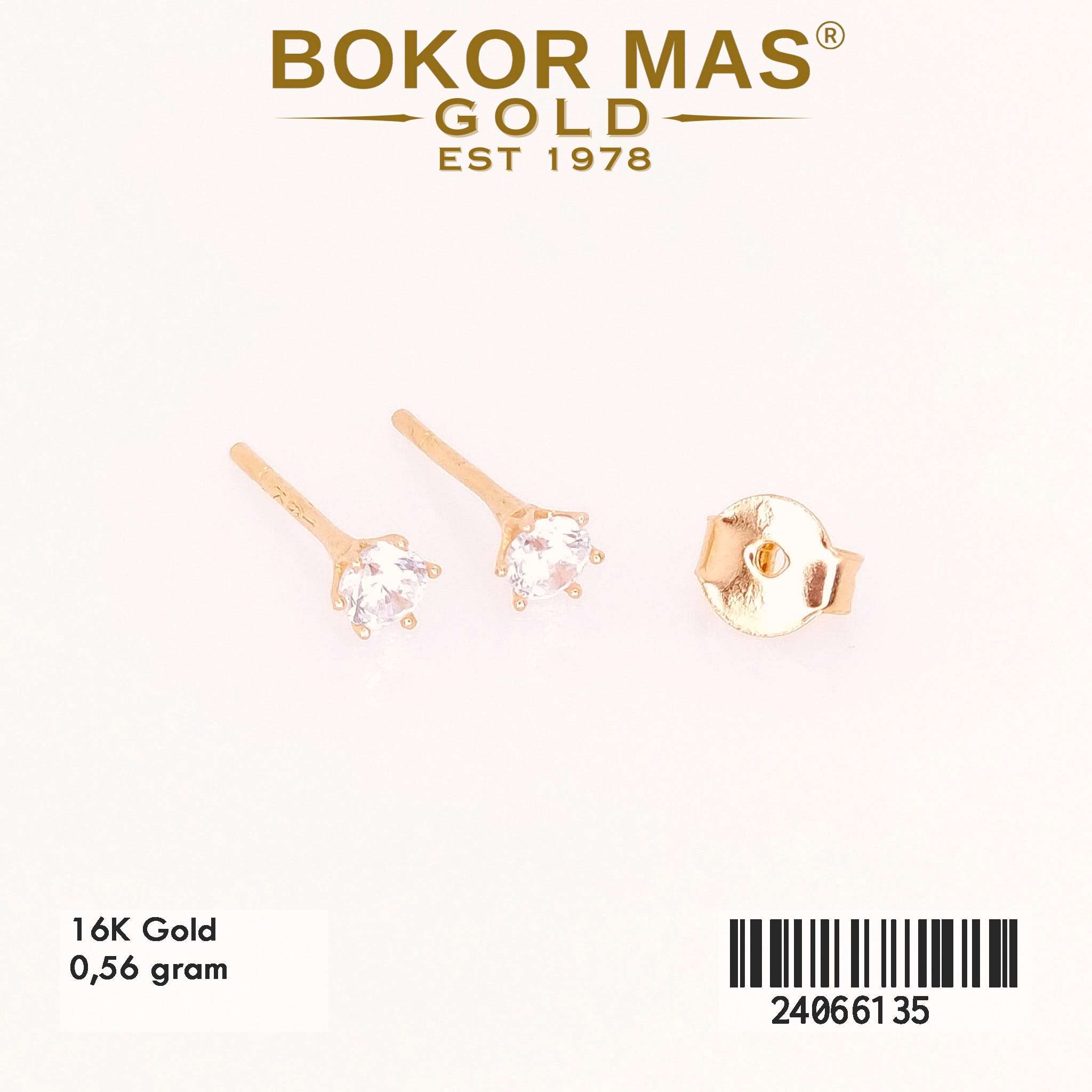 Giwang Tusuk Variasi Permata Soliter - 24066135 - 16K