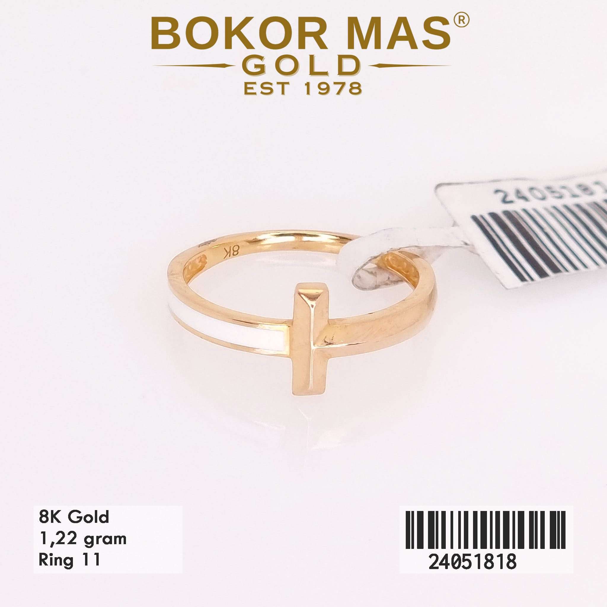 Cincin Tiff Variasi Cat Putih Tanpa Permata - 24051818 - 8K