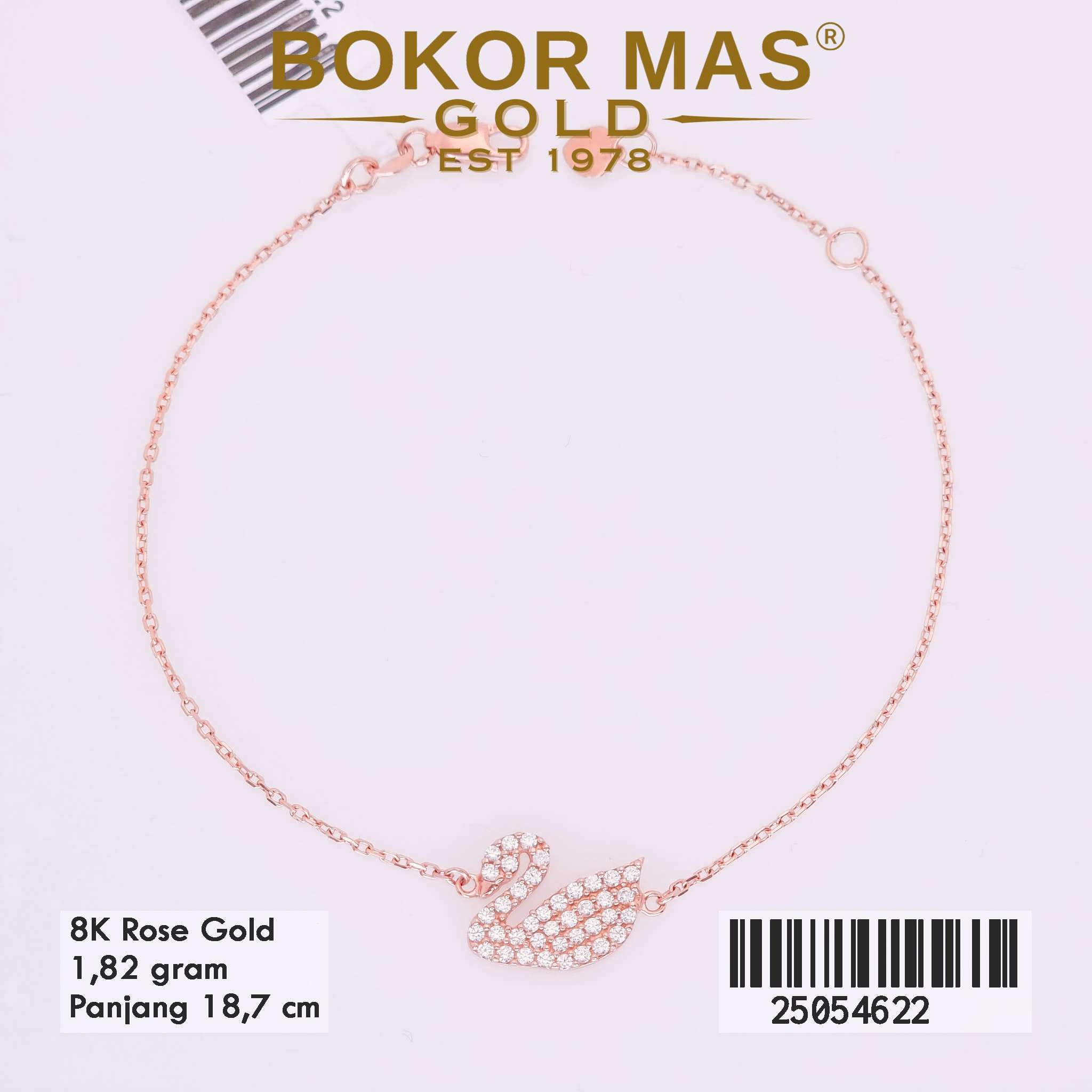Gelang Emas Rantai Siem Variasi Angsa - 25054622 - 8K
