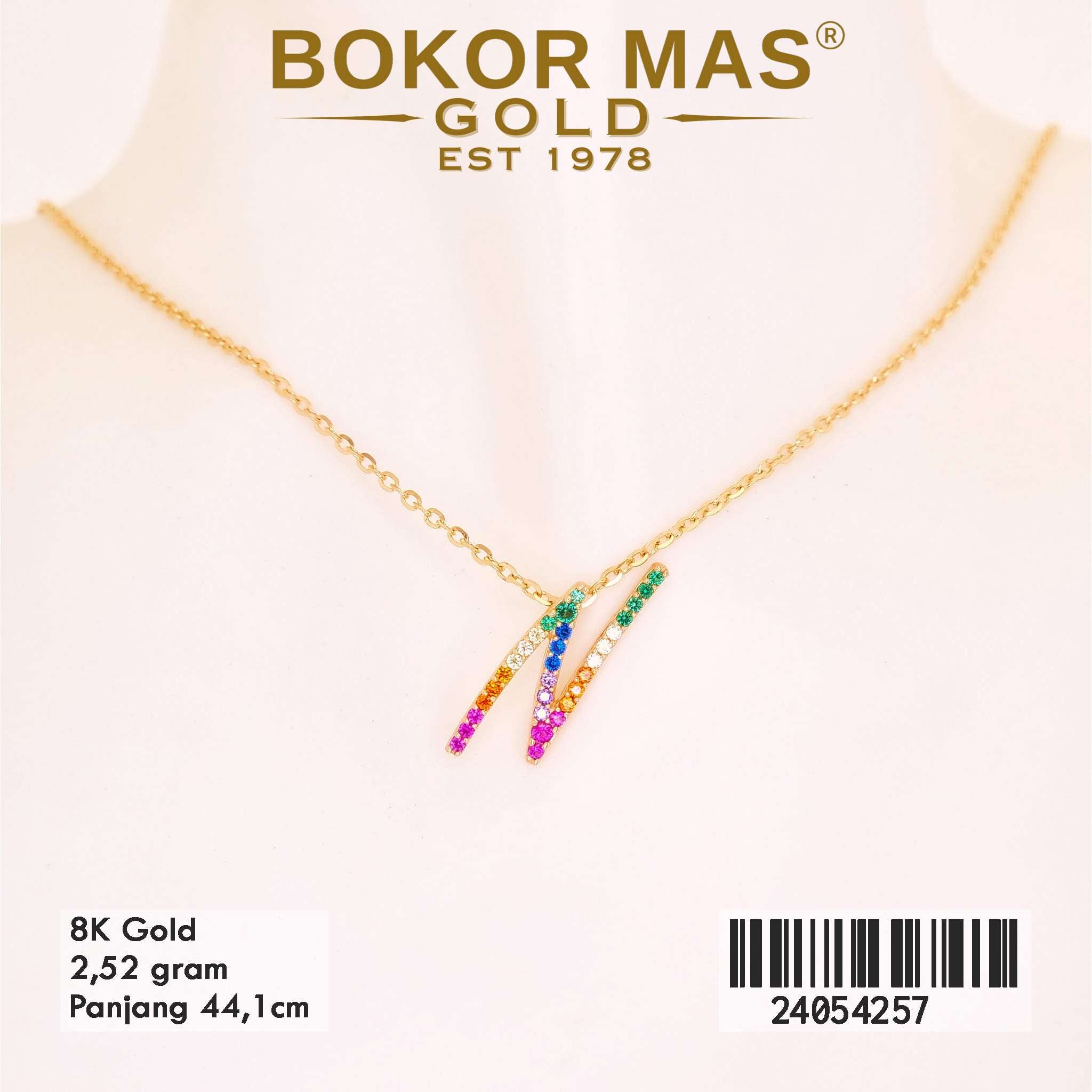Kalung Huruf N Variasi Permata - 24054257 - 8K