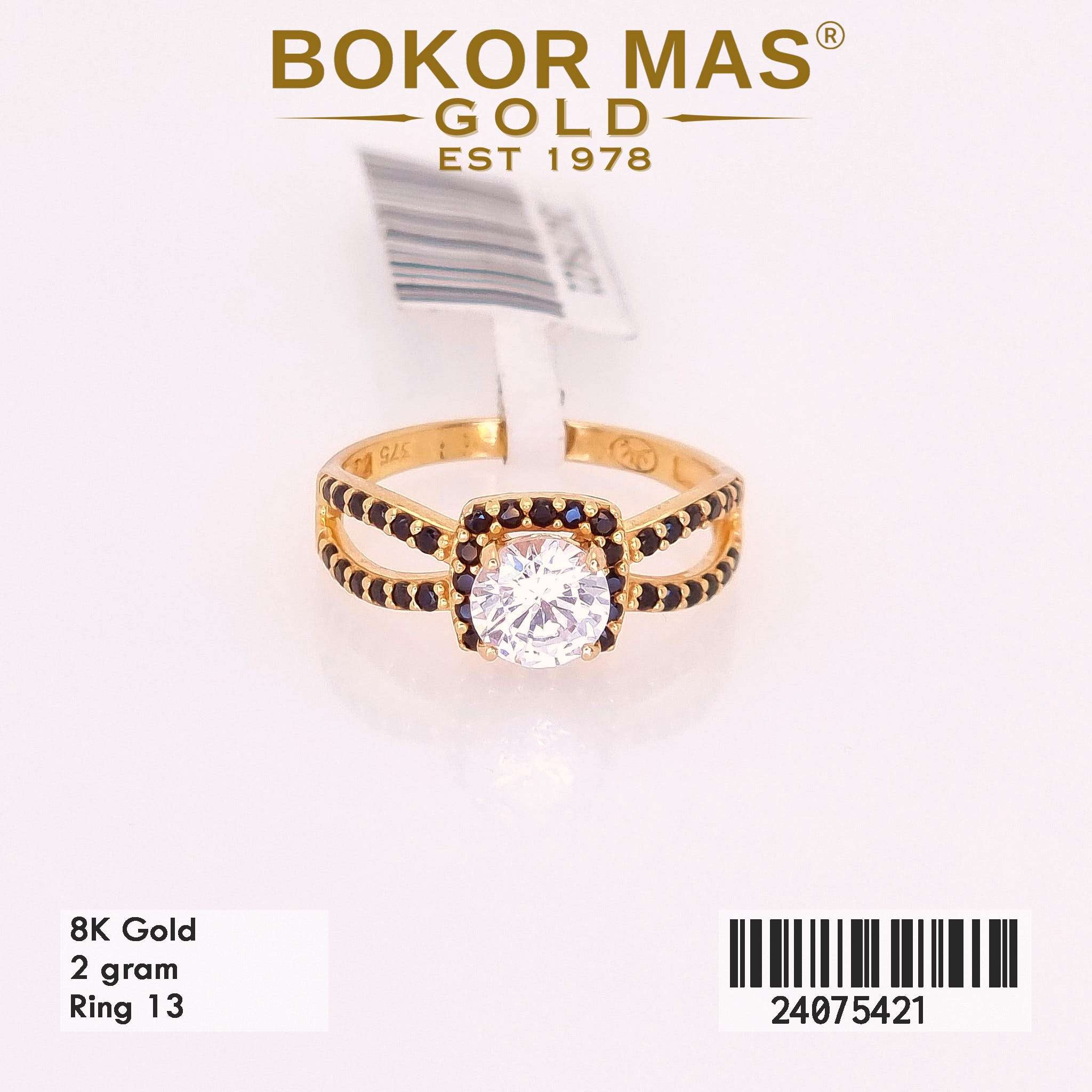 Cincin Variasi Batu Hitam Putih - 24075421 - 8K