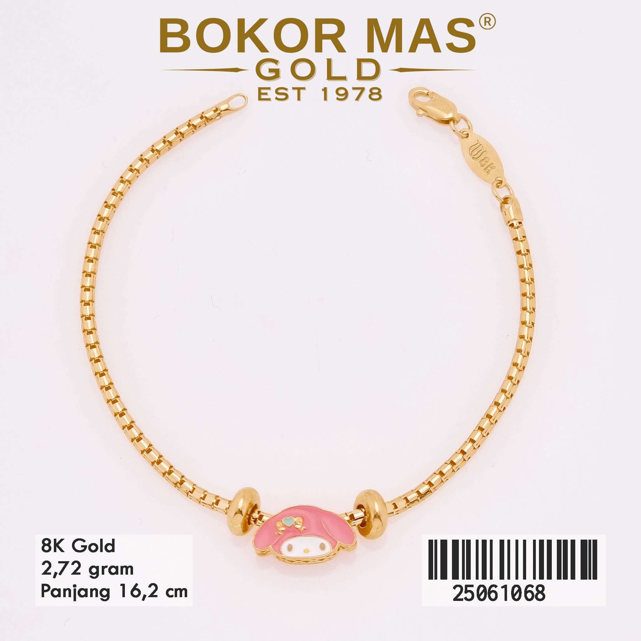 Gelang Emas Rantai Anak Variasi Boneka Melodi - 25061068 - 8K