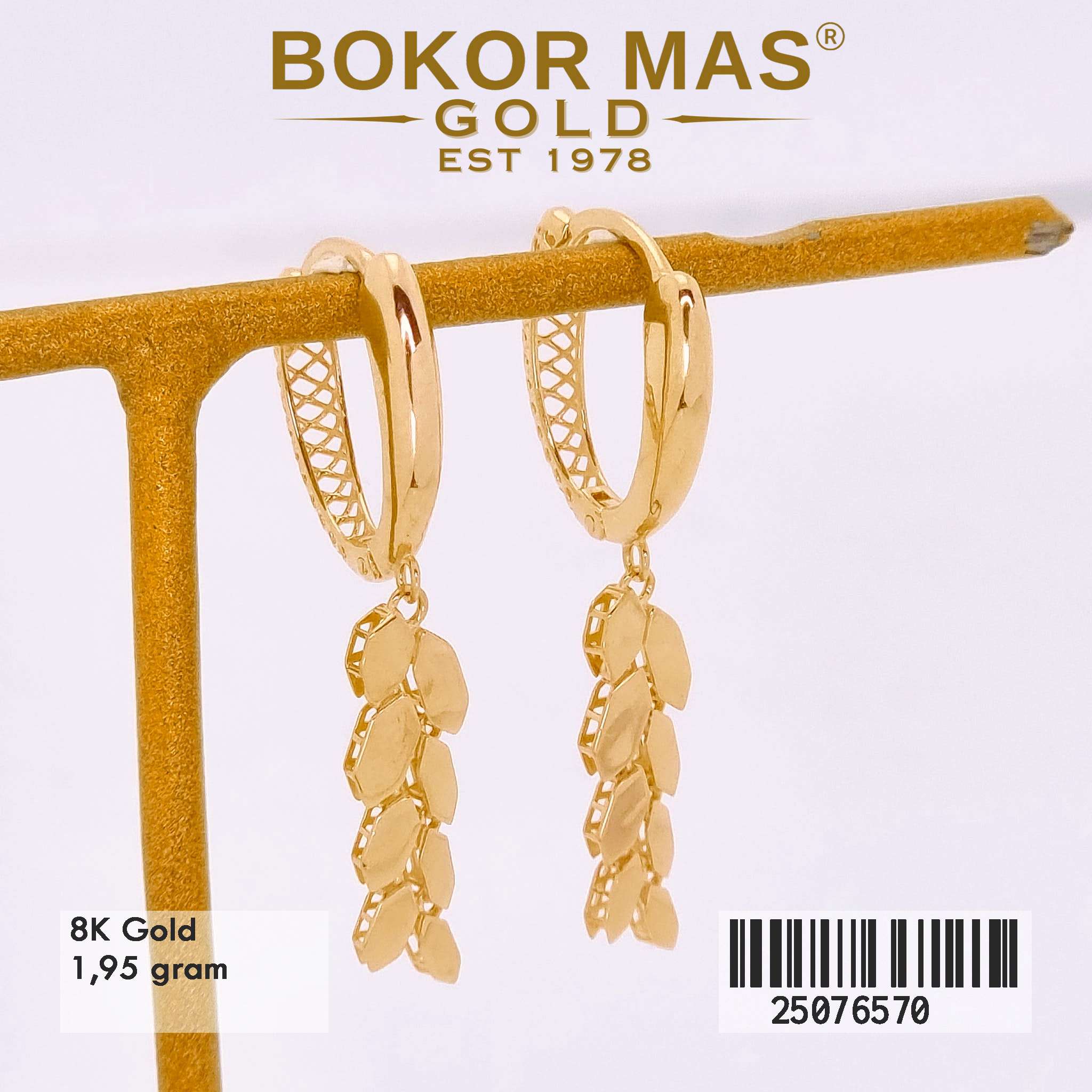 Anting Klip Juntai Variasi Daun - 25076570 - 8K