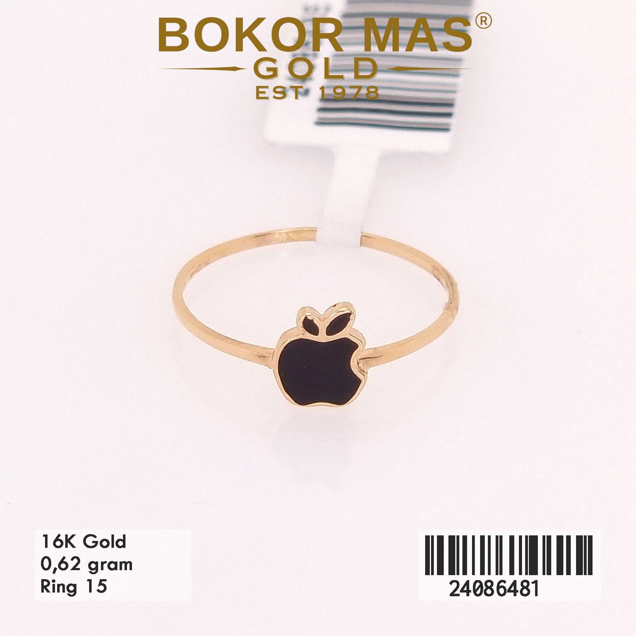 Cincin Apel Cat Hitam Variasi - 24086481 - 16K