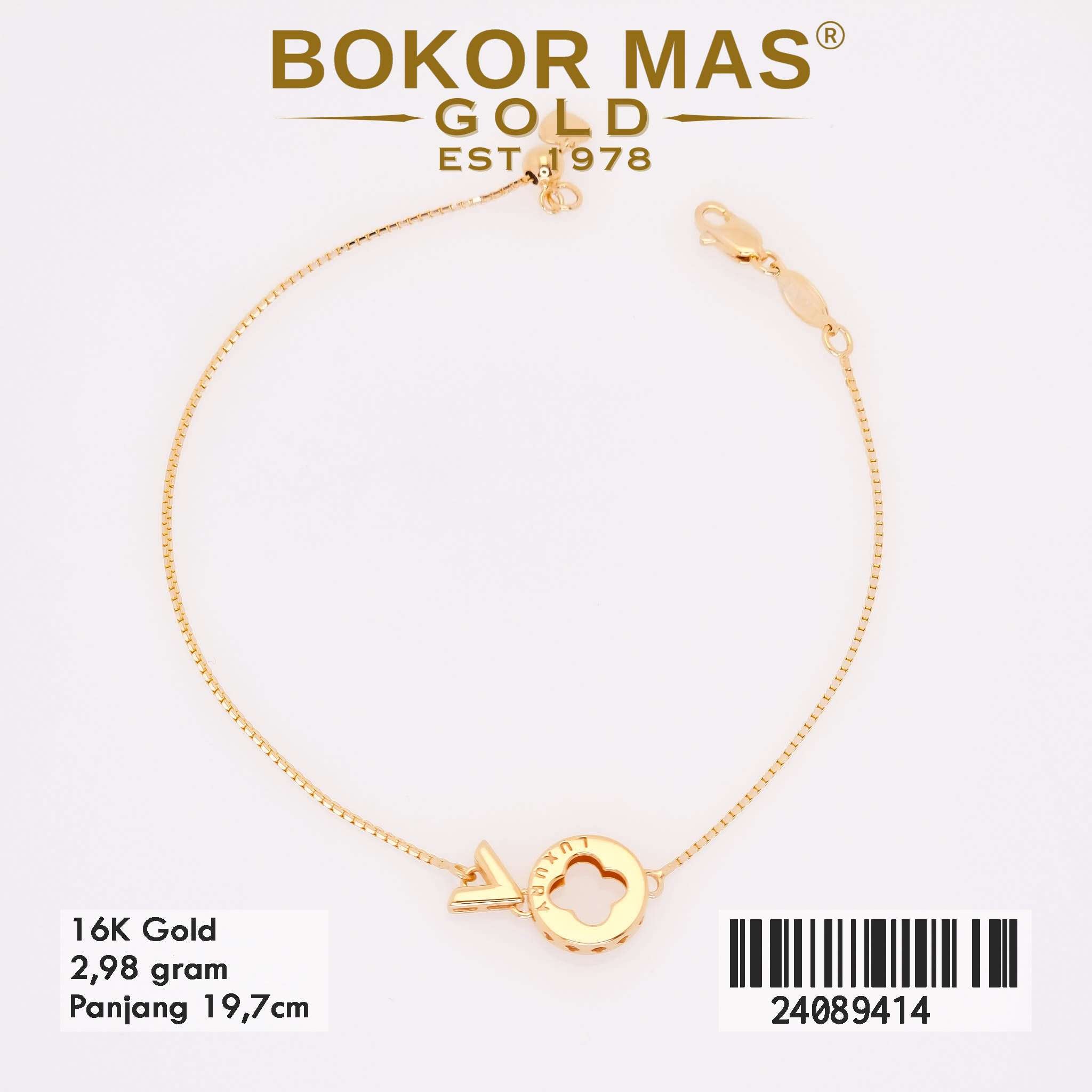 Gelang Rantai Variasi Serut Luxury - 24089414 - 16K