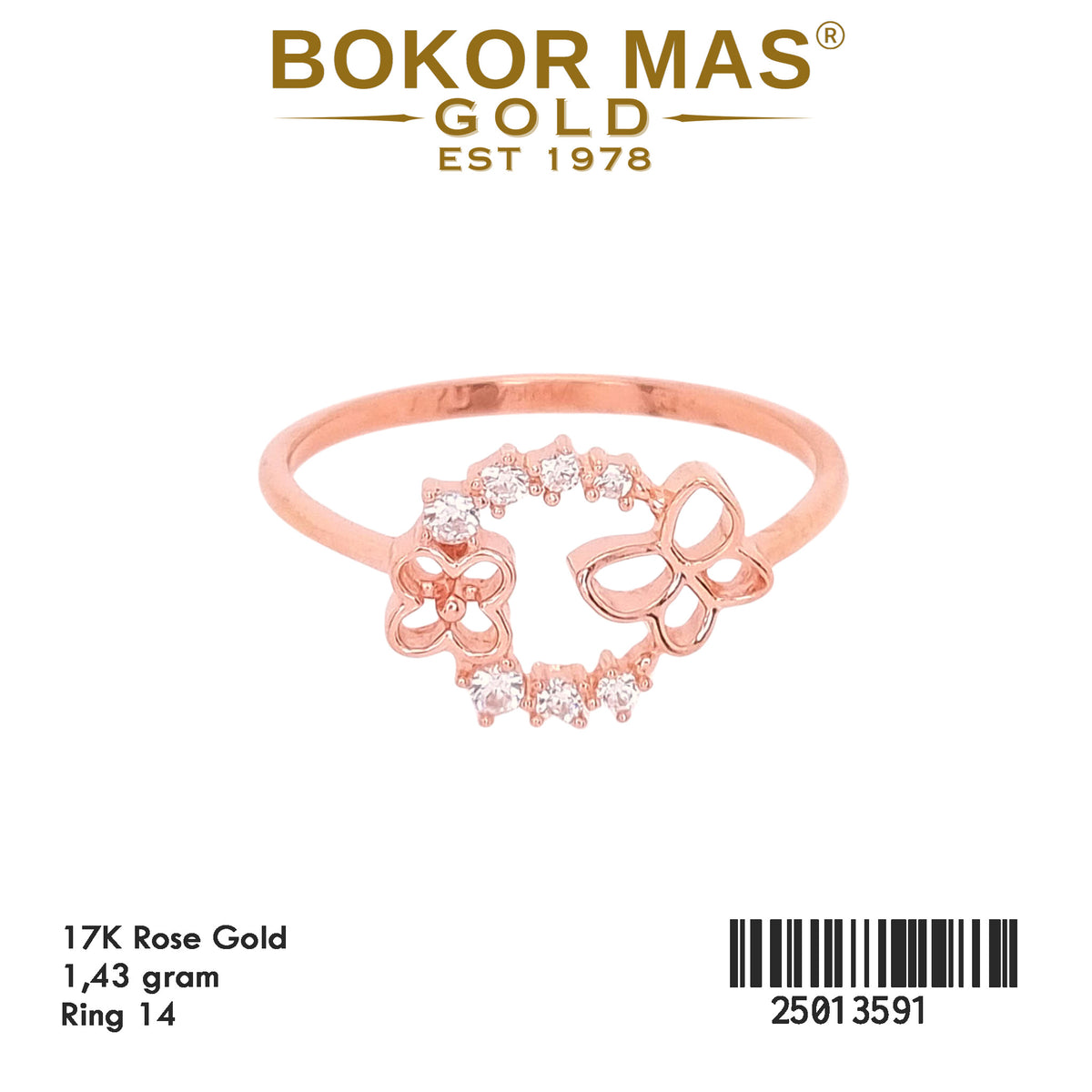 Cincin Emas  Variasi Permata - 25013591 - 17K
