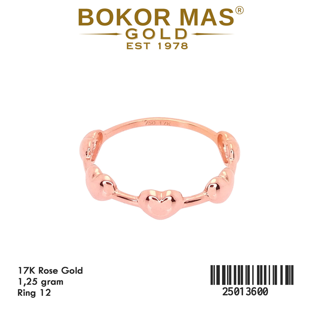 Cincin Variasi Hati Tanpa Permata - 25013600 - 17K
