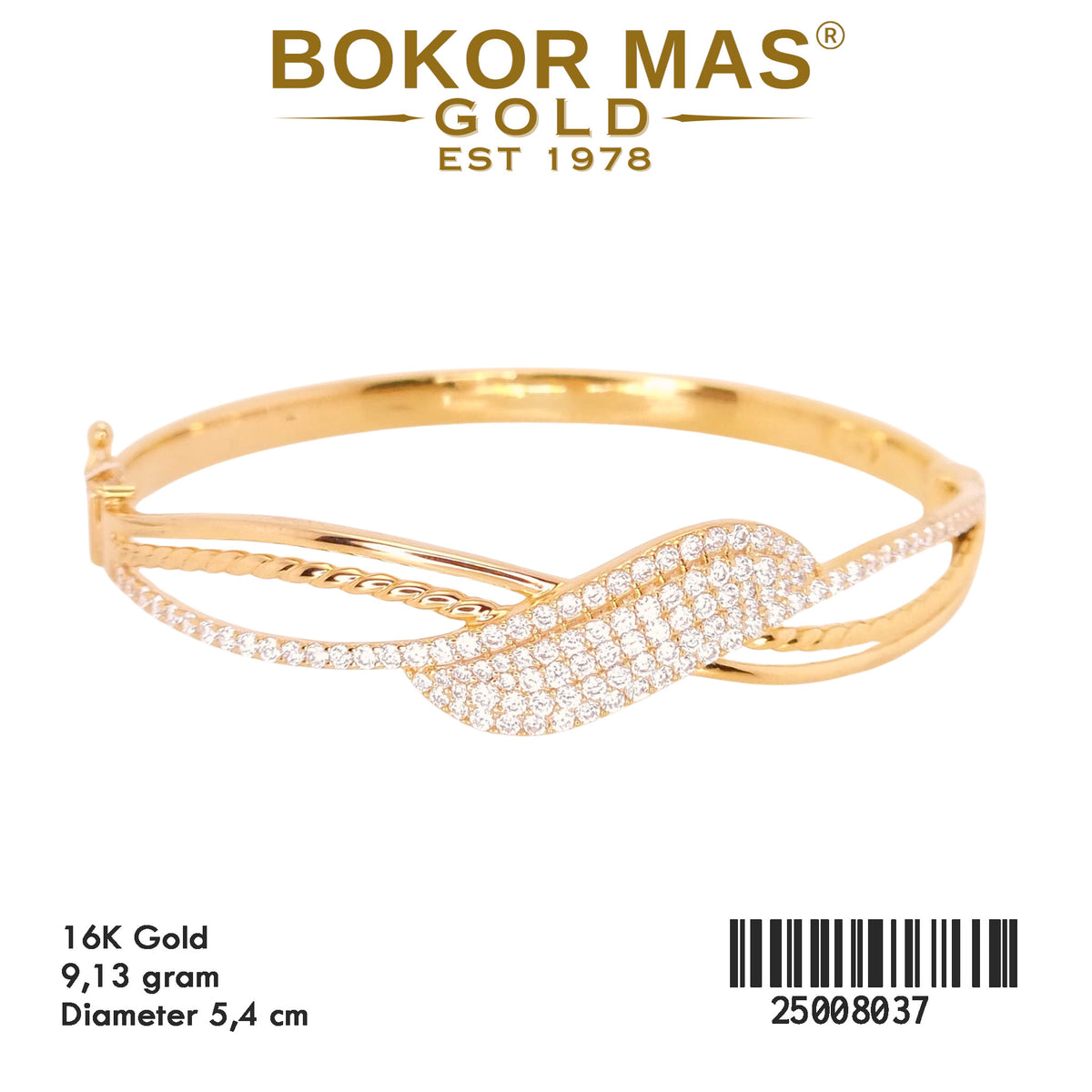 Gelang Kaku Variasi Permata - 25008037 - 16K