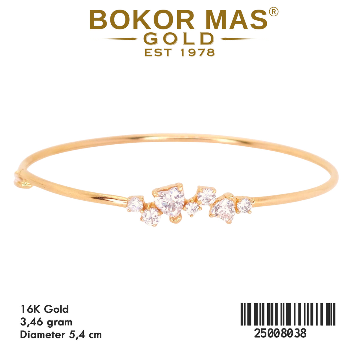 Gelang Kaku Variasi Permata - 25008038 - 16K