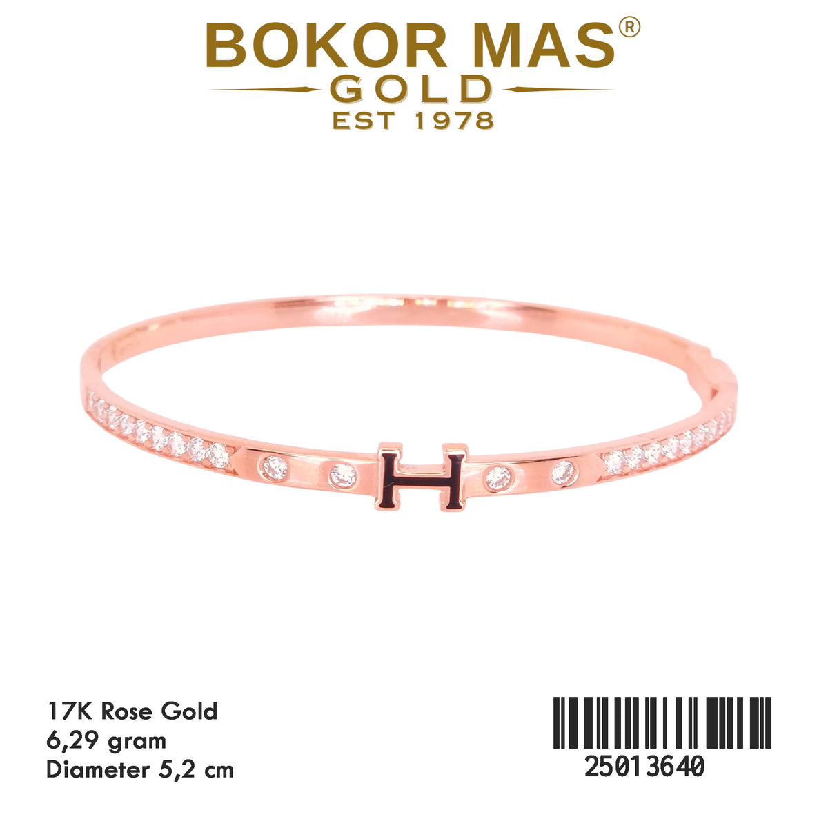 Gelang Kaku Variasi Permata - 25013640 - 17K