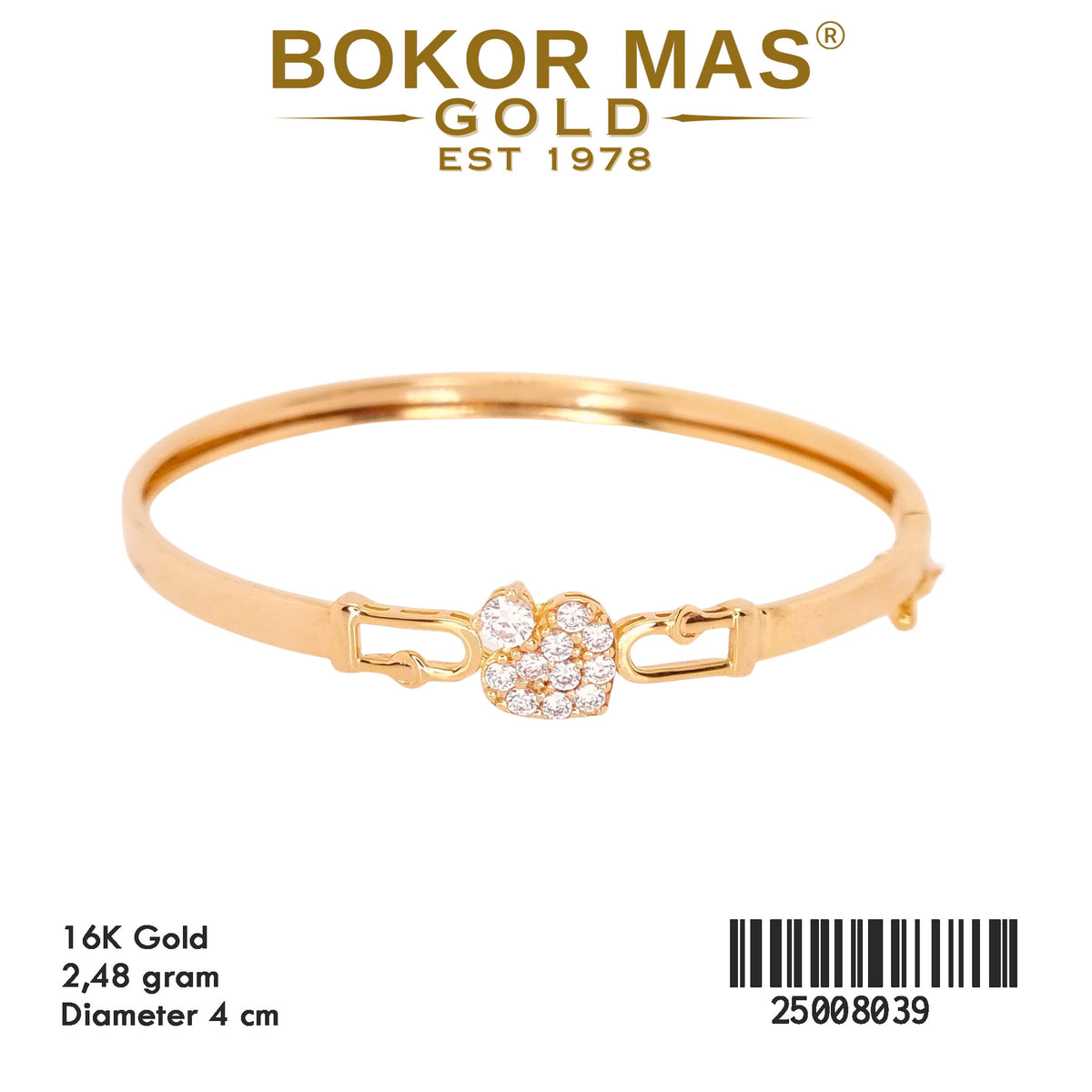 Gelang Kaku Anak Model Permata - 25008039