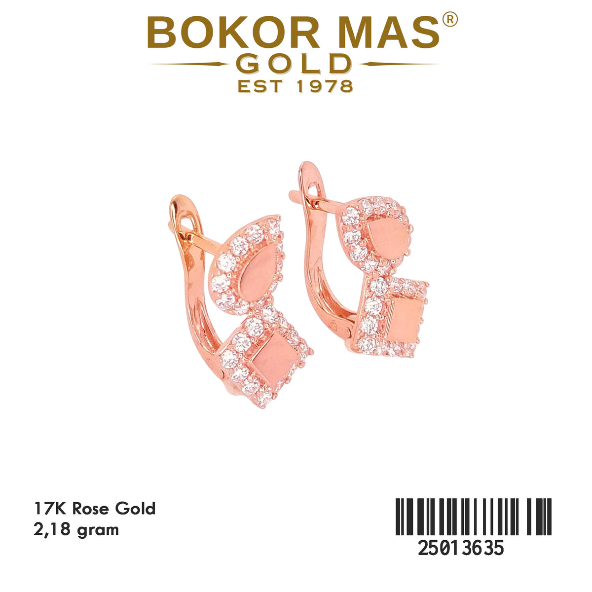 Anting Klip Variasi Permata - 25013635 - 17K