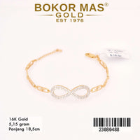 Gelang Emas  Rantai Variasi Permata  - 23080488 - 16K