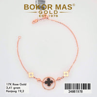 Gelang  Emas Rantai Clover Variasi - 24081978 - 17K