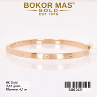 Gelang Emas Kaku Anak Ctr Variasi Tanpa Permata - 24072421 - 8K