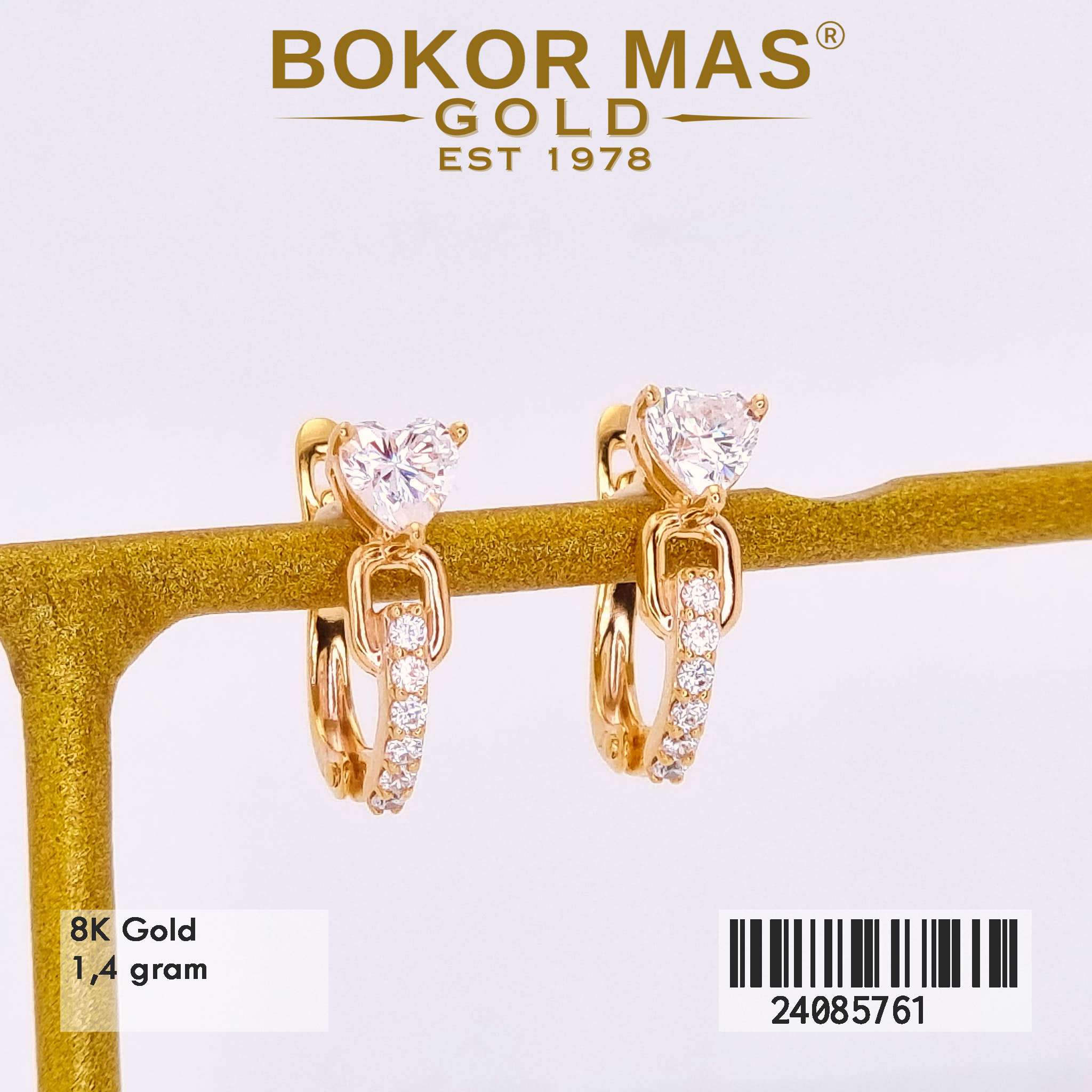 Anting Klip Variasi Chain Stone - 24085761 - 8K