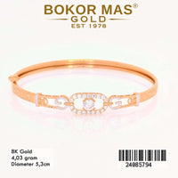 Gelang Emas  Bangkok Variasi White Stone - 24085794 - 8K