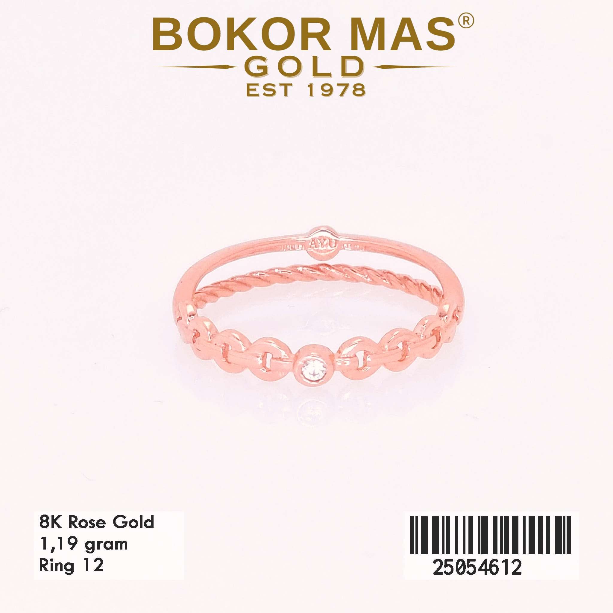 Cincin Emas Variasi Rantai Permata Layer - 25054612 - 8K