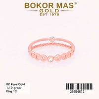 Cincin Emas Variasi Rantai Permata Layer - 25054612 - 8K