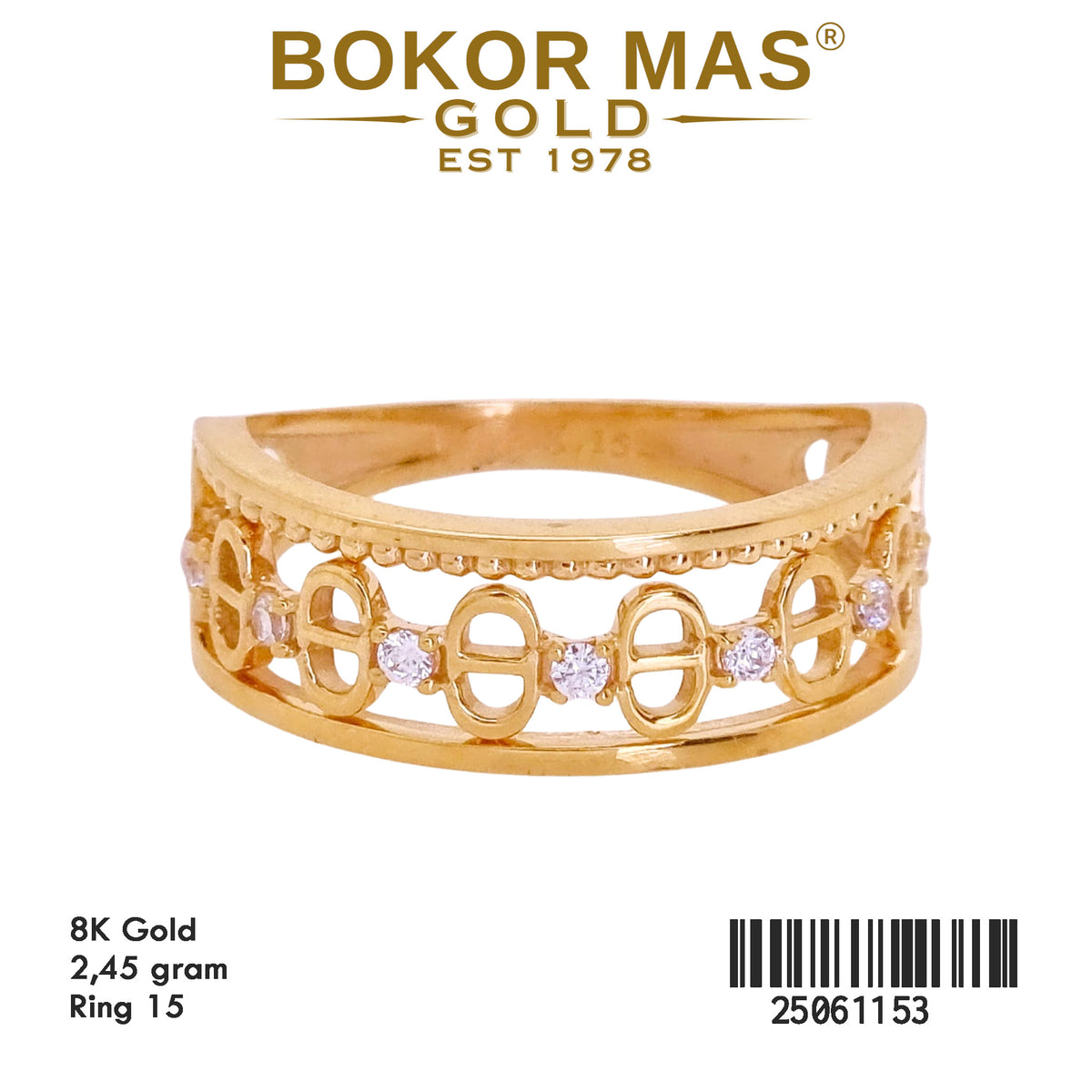 Cincin Variasi Permata - 25061153 - 8K