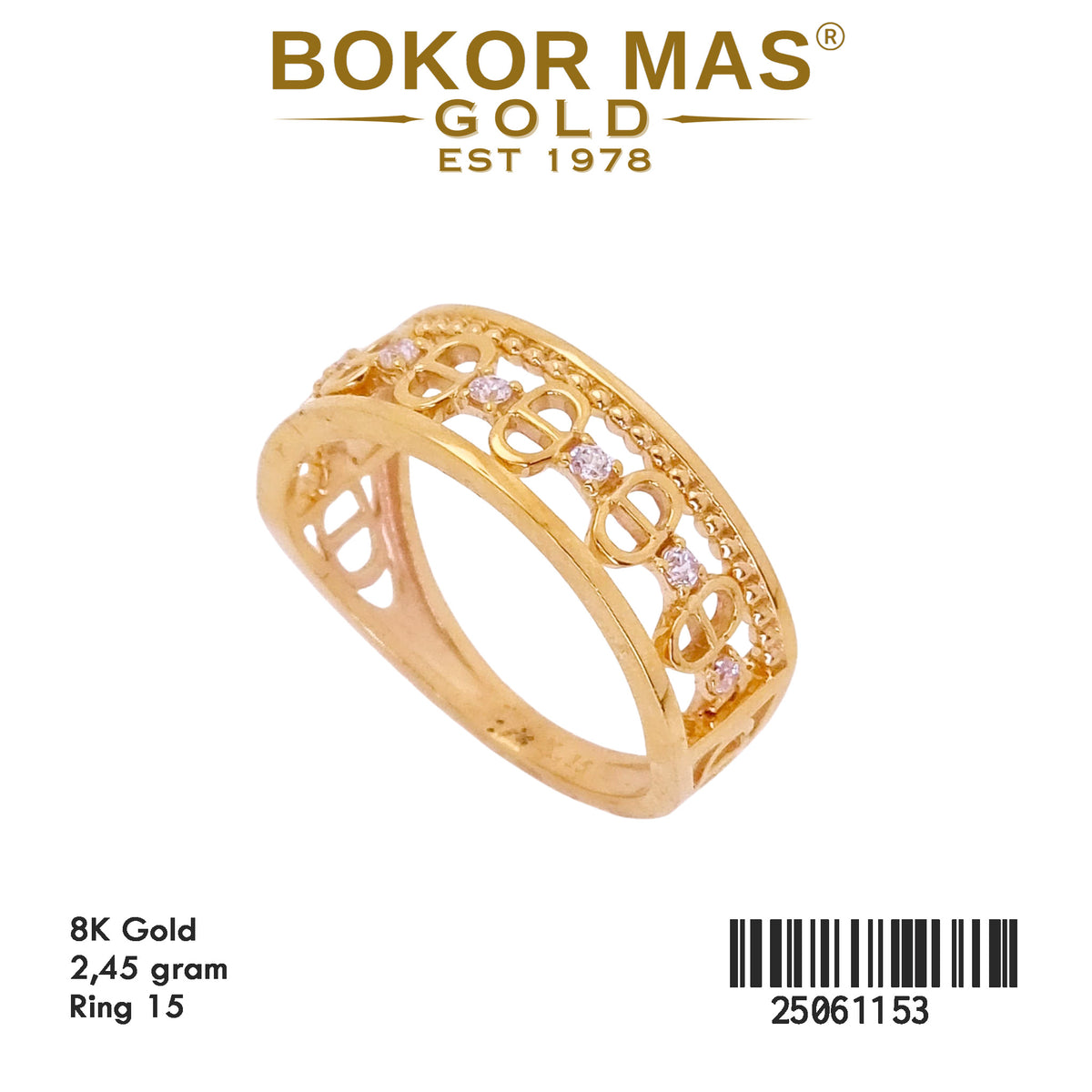 Cincin Variasi Permata - 25061153 - 8K