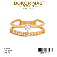 Cincin Variasi Rantai Permata Layer - 25054564 - 8K