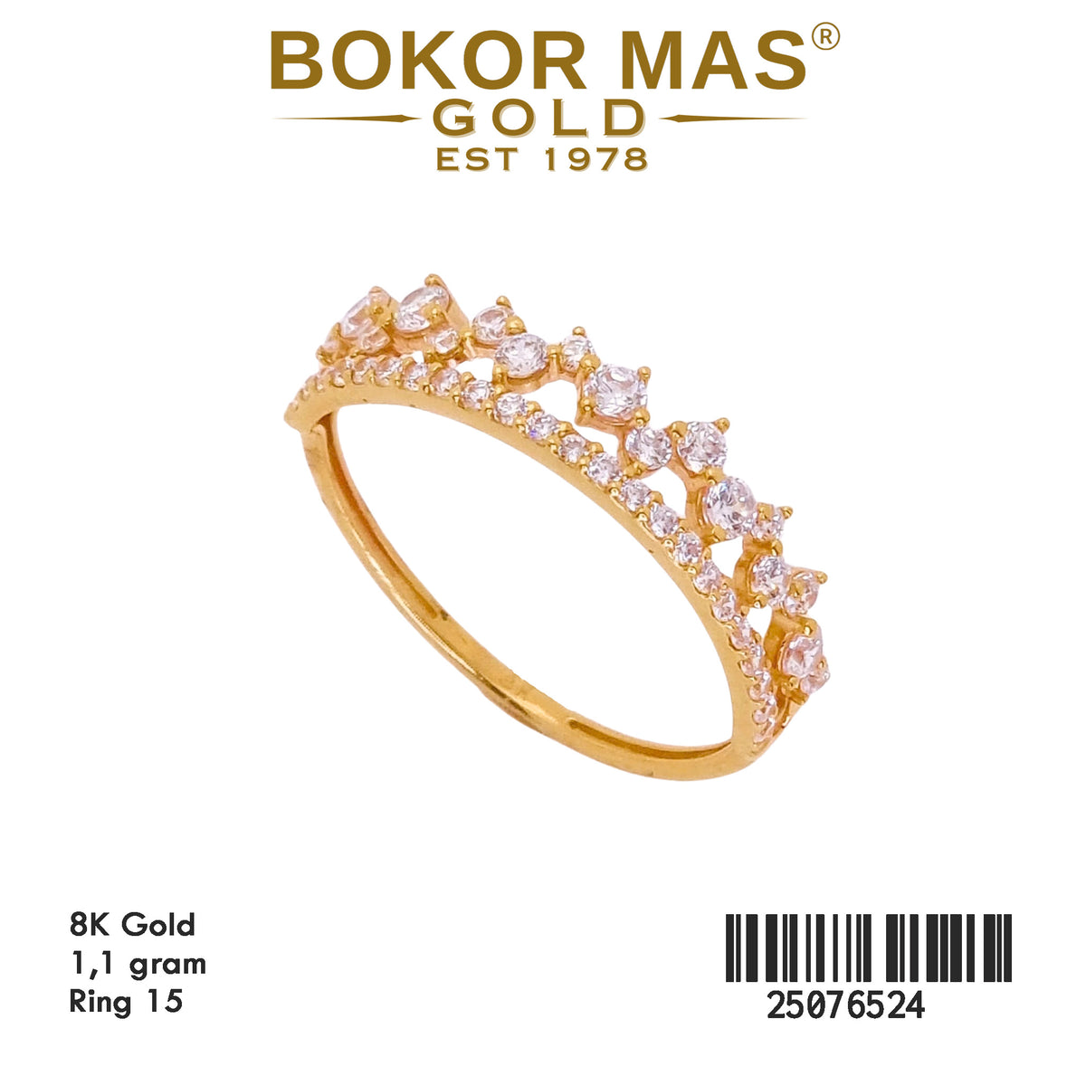 Cincin Variasi Permata - 25076524 - 8K