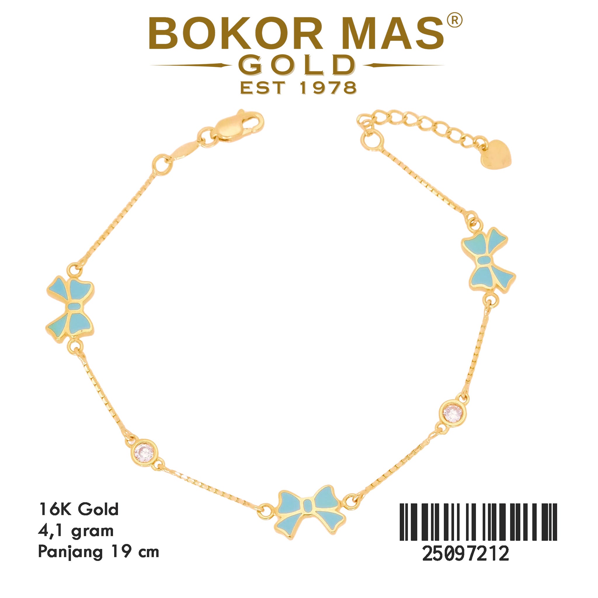 Gelang Rantai Italy Variasi Pita - 25097212 - 16K