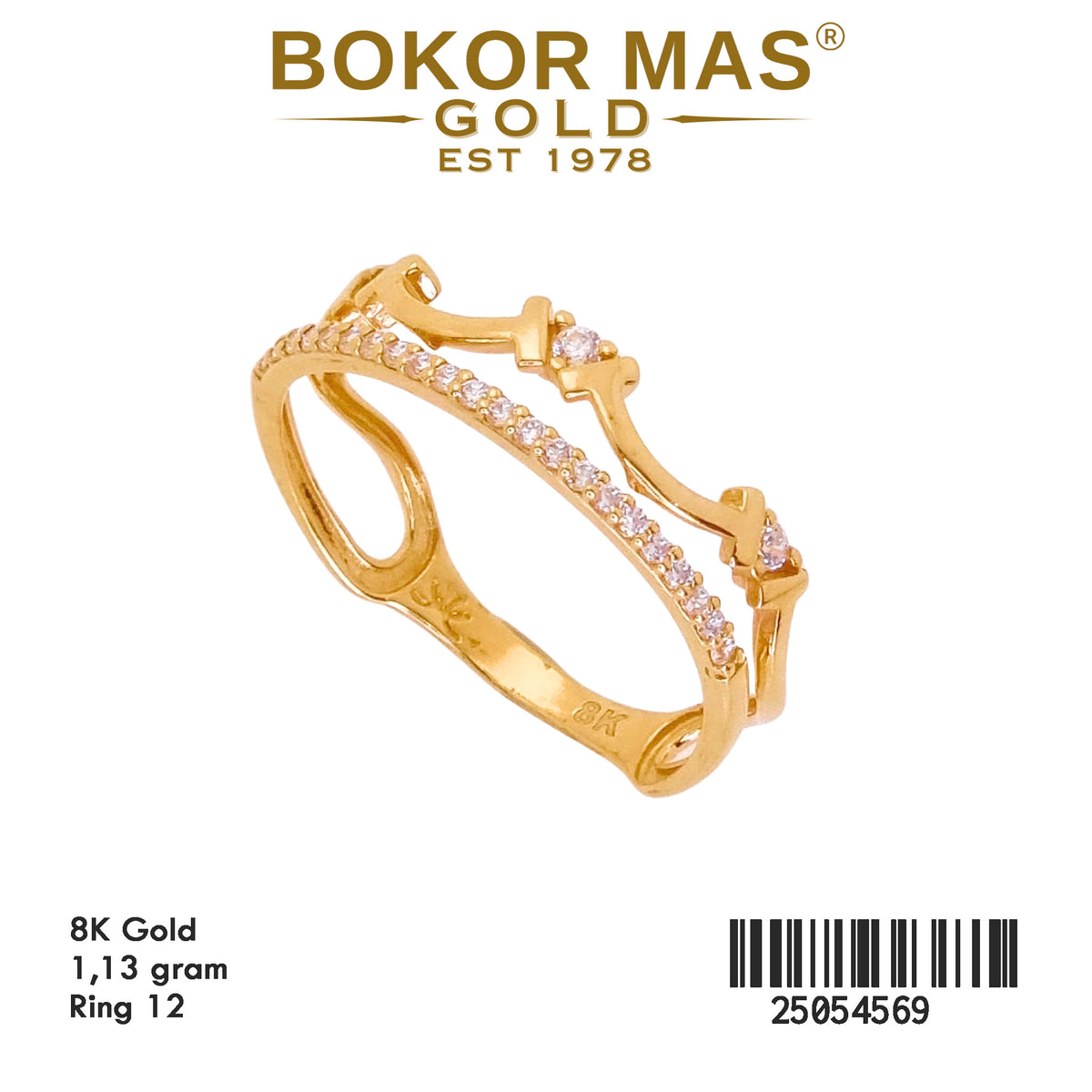 Cincin Variasi Listring Gelombang - 25054569 - 8K