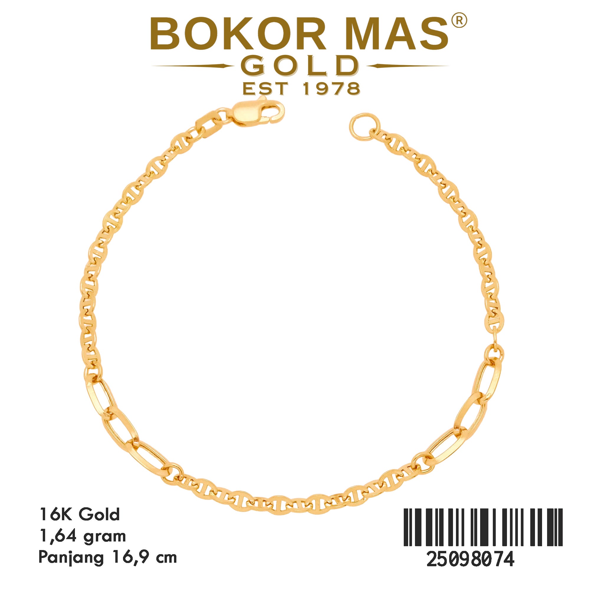 Gelang Rantai Hermei Variasi Paperline - 25098074 - 16K