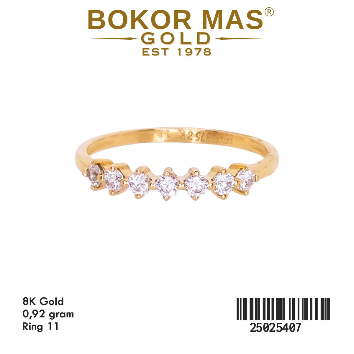 Cincin Listring Permata - 25025407 - 8K