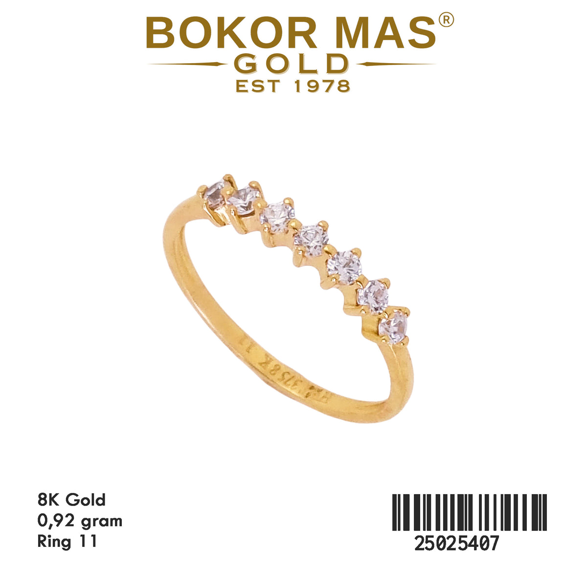 Cincin Listring Permata - 25025407 - 8K