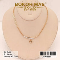Kalung Emas Hollotifani Variasi Clover Permata - 24062267 - 8K