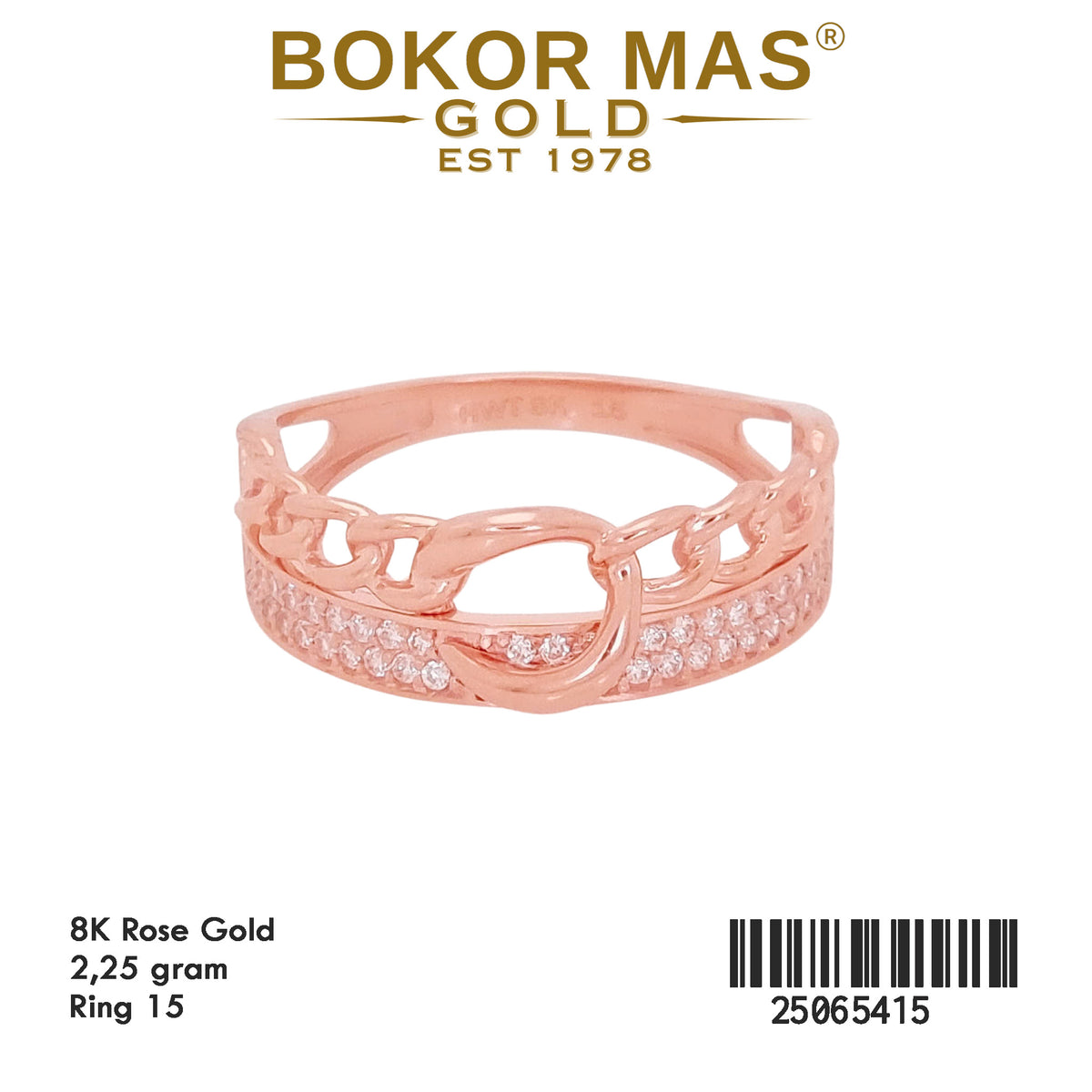 Cincin Rose Layer Permata - 25065415 - 8K