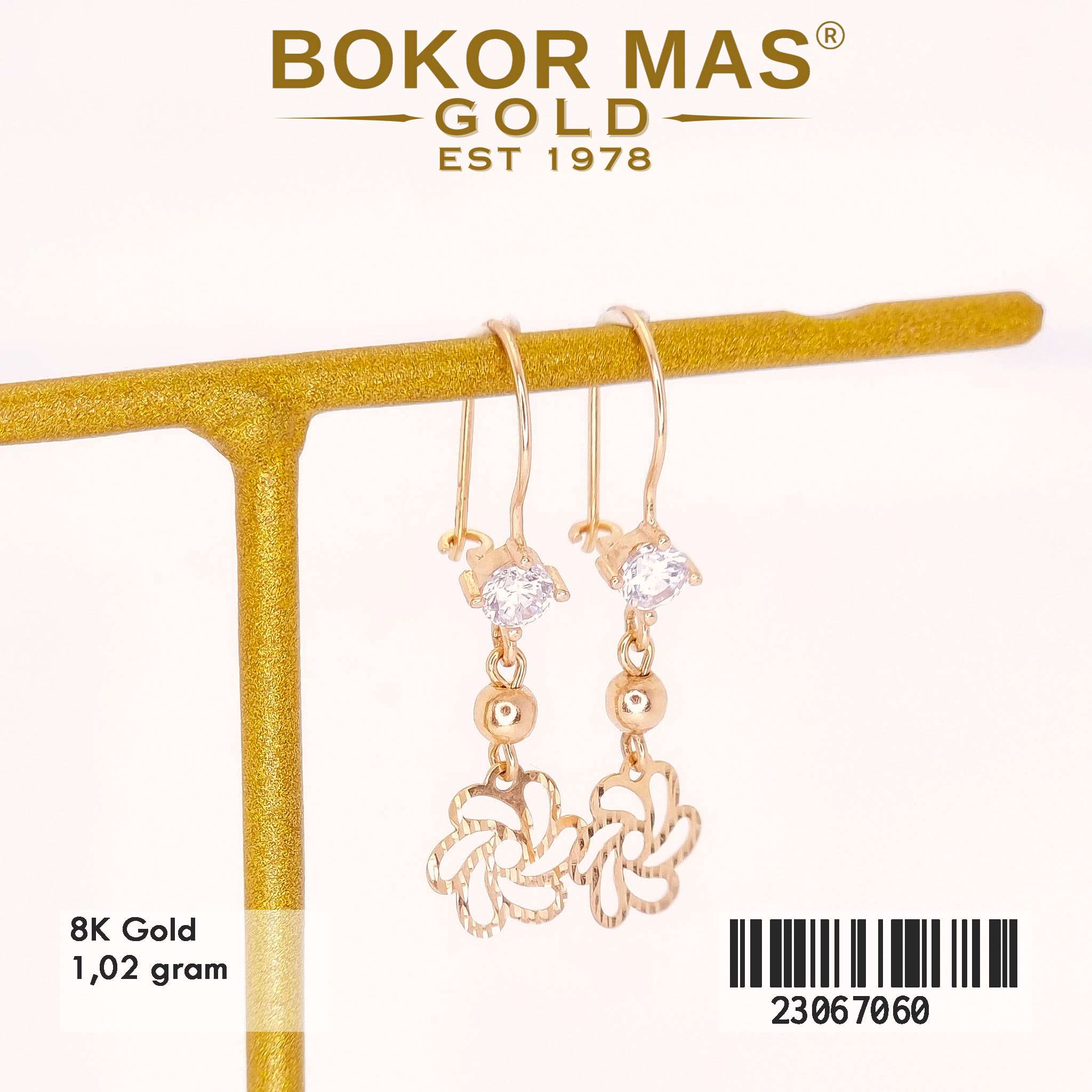Anting Desi Gantung Variasi Permata - 23067060 - 8K